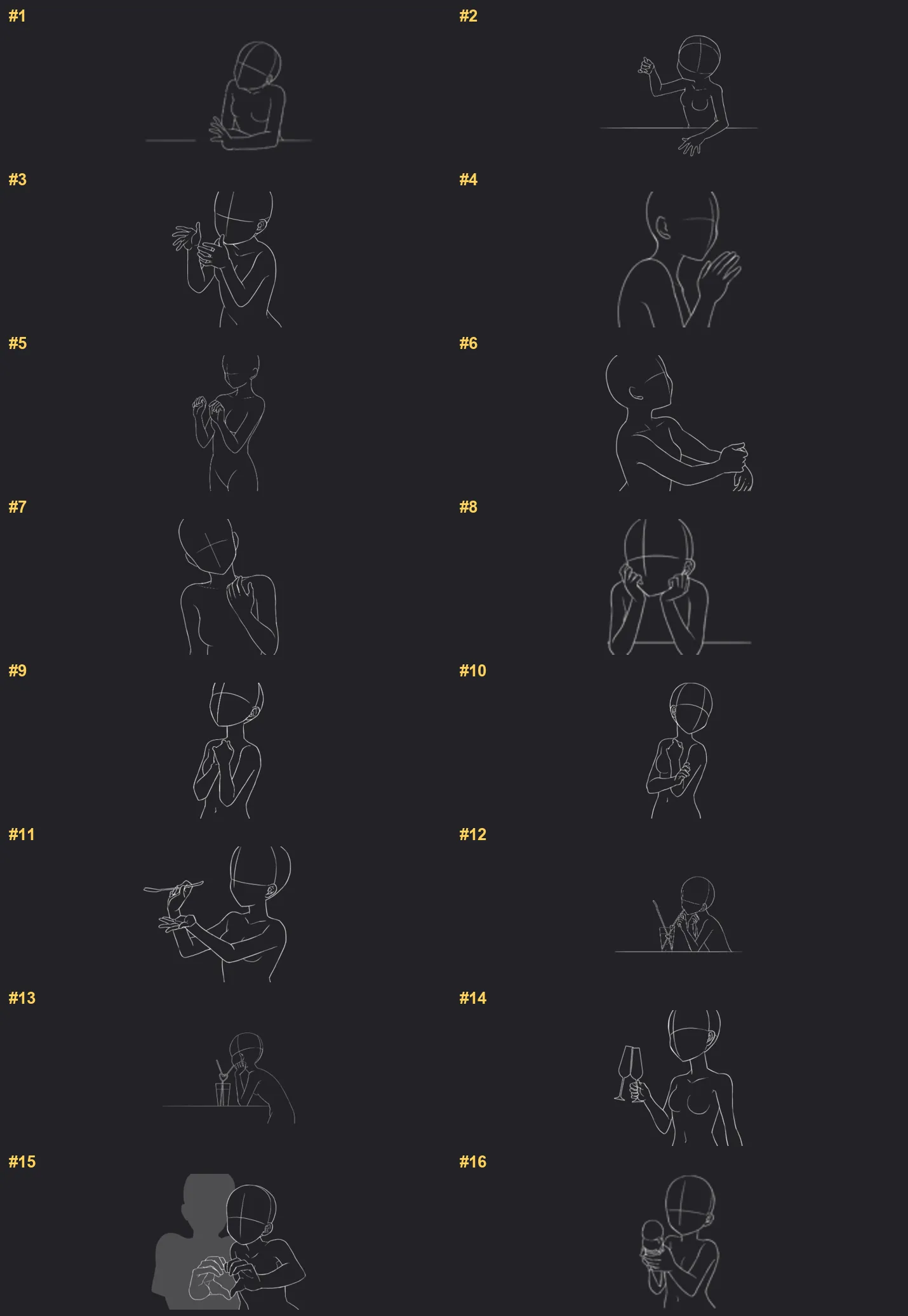 Anatomy Flow Kit Procreate brushes overview sheet 1