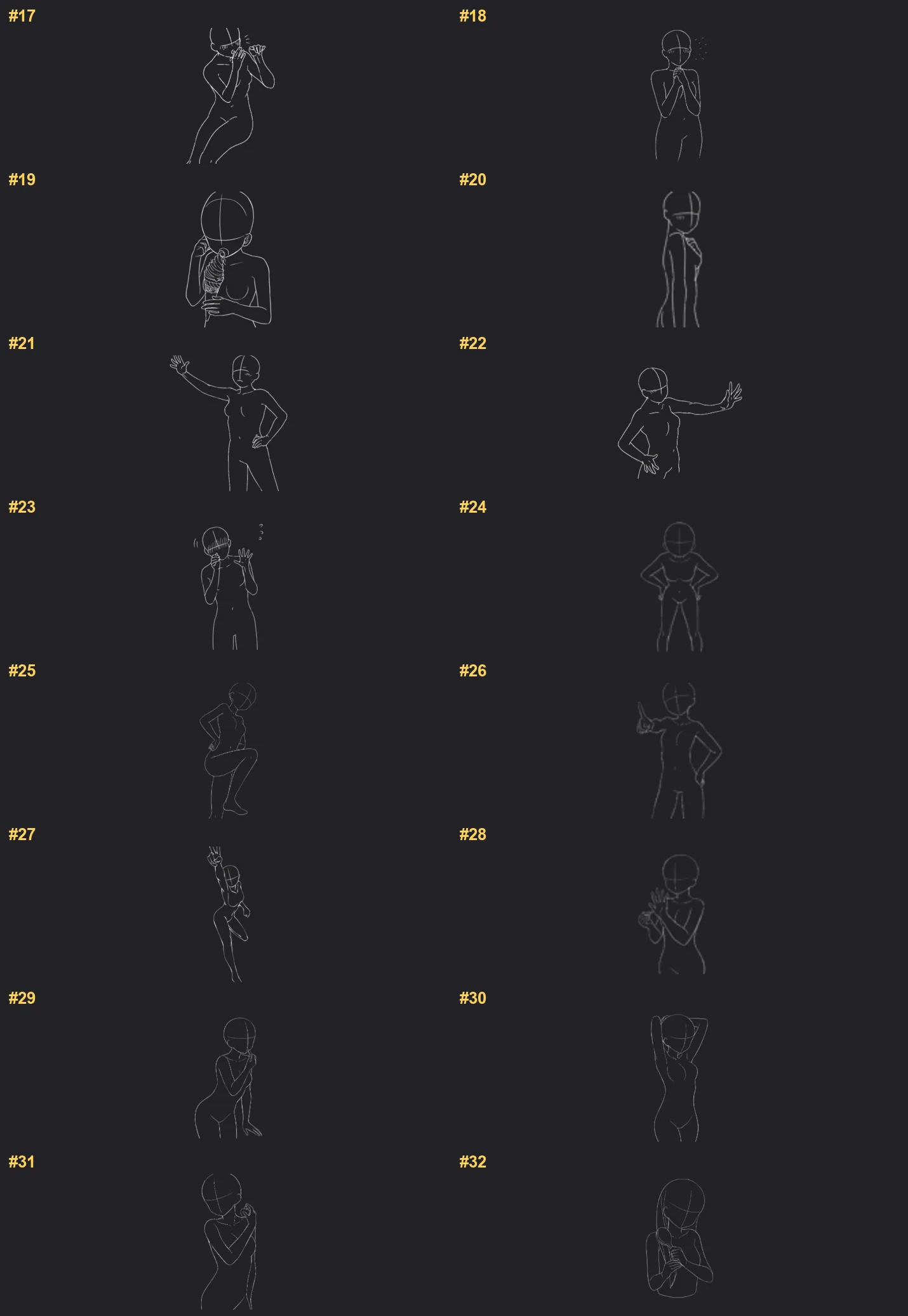 Anatomy Flow Kit Procreate brushes overview sheet 2