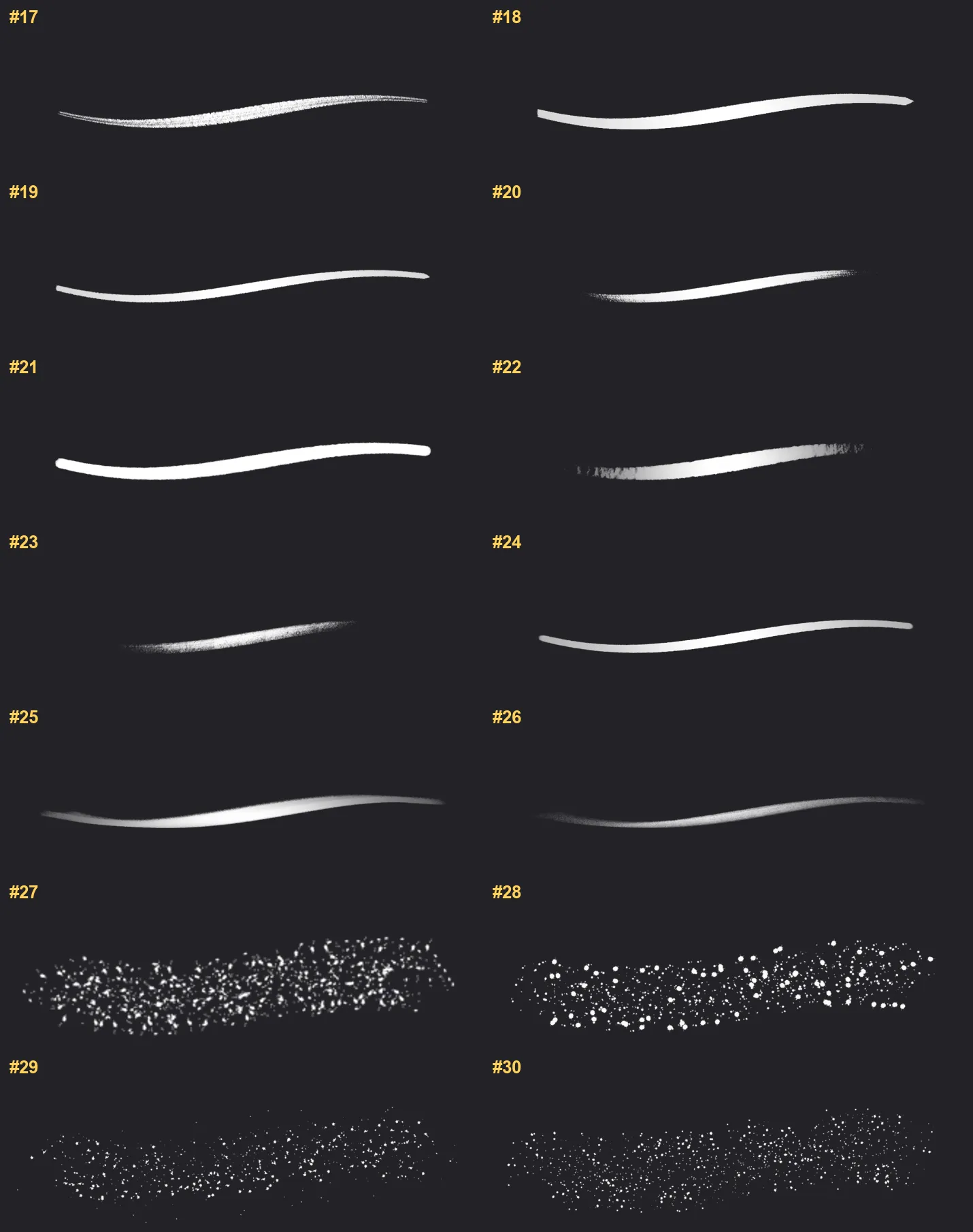 Anime Illustration Procreate brushes overview sheet 2