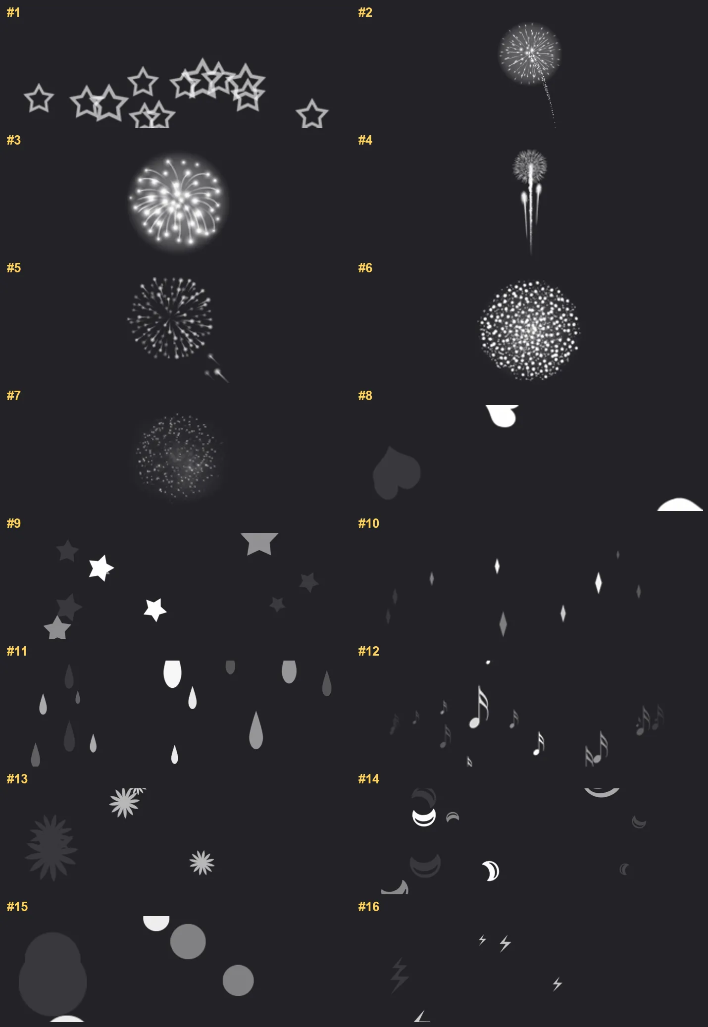 Background Builder Procreate brushes overview sheet 1