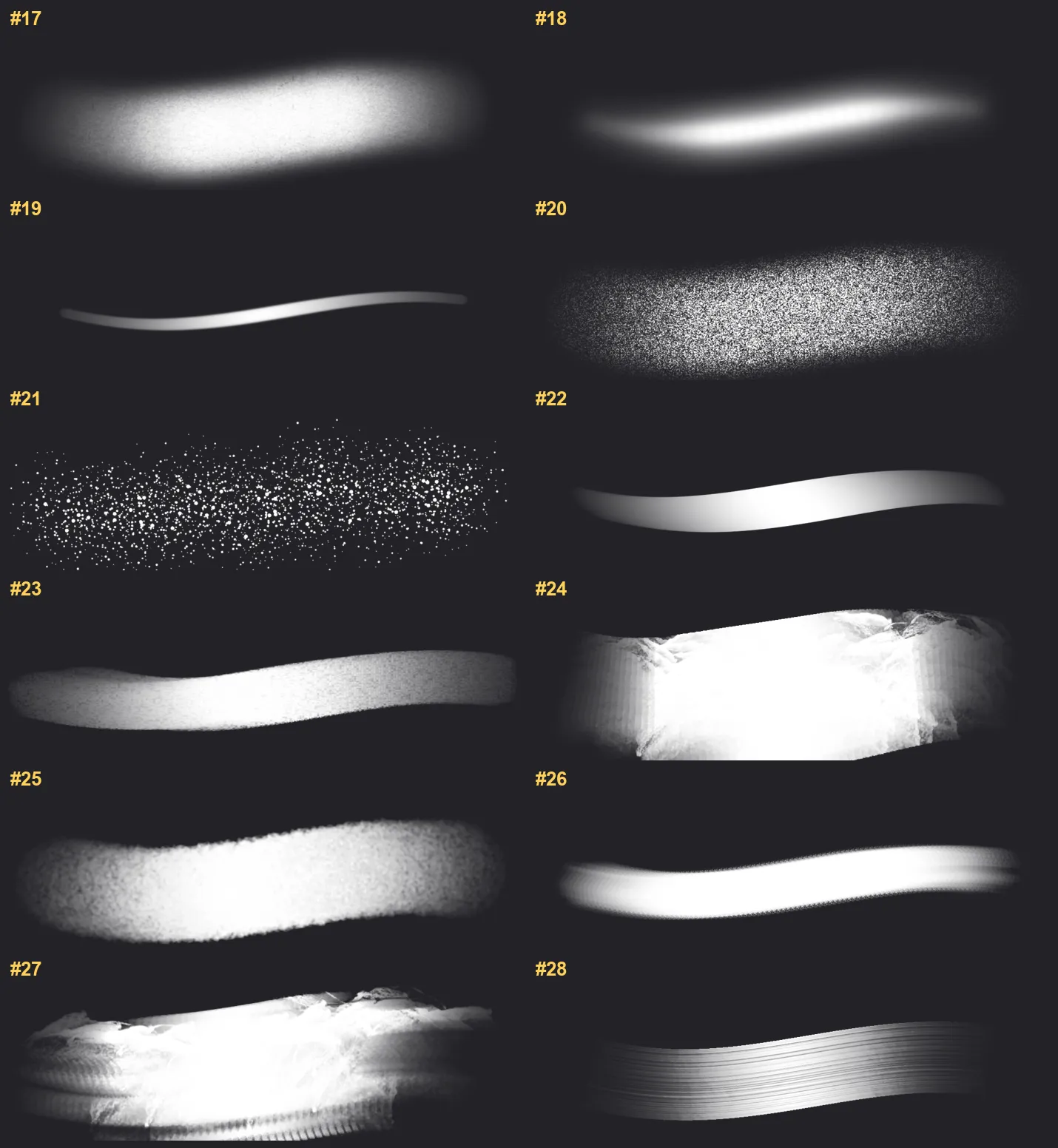 Base Brushes Procreate brushes overview sheet 2