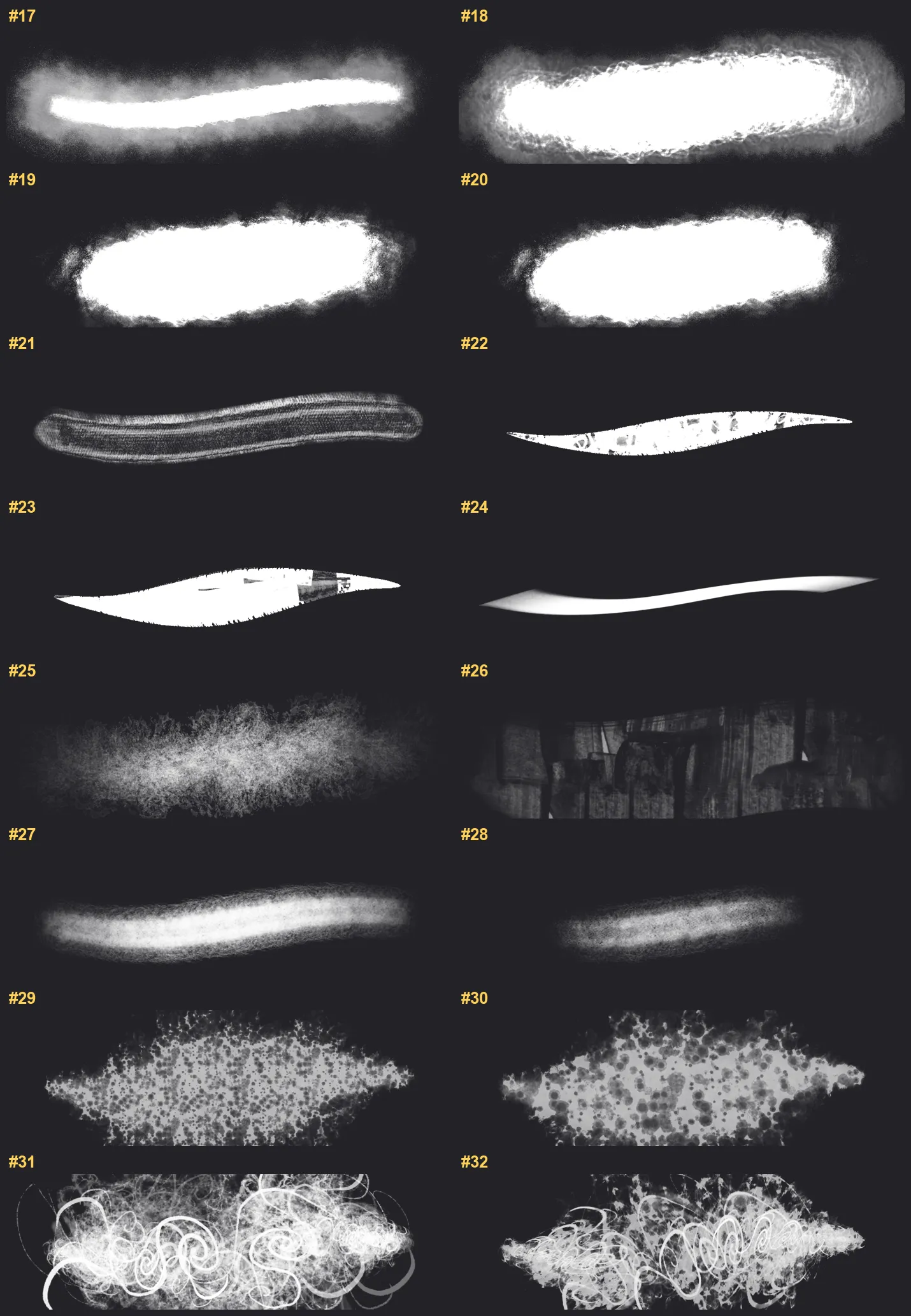 Beauty Texture Procreate brushes overview sheet 2