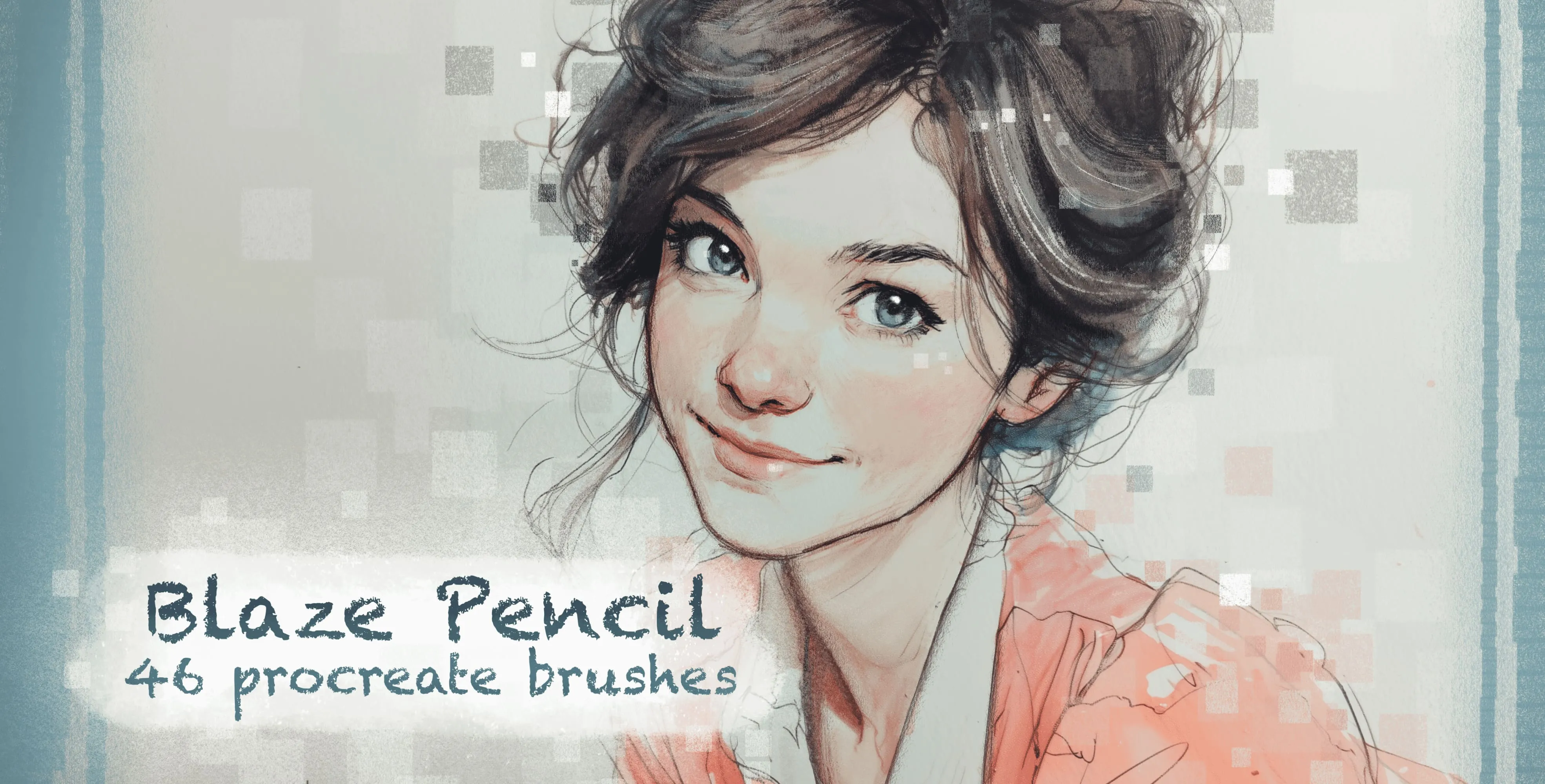 Blaze Pencil Procreate brush set — 46 brushes, pencil & effects