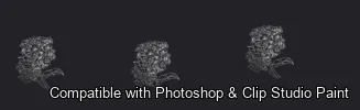 Bloom Craft brush 8 of 40 — Photoshop & Clip Studio Paint .abr preview