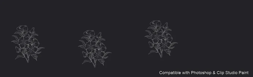Bloom Craft brush 9 of 40 — Photoshop & Clip Studio Paint .abr preview