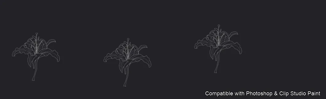 Bloom Craft brush 11 of 40 — Photoshop & Clip Studio Paint .abr preview