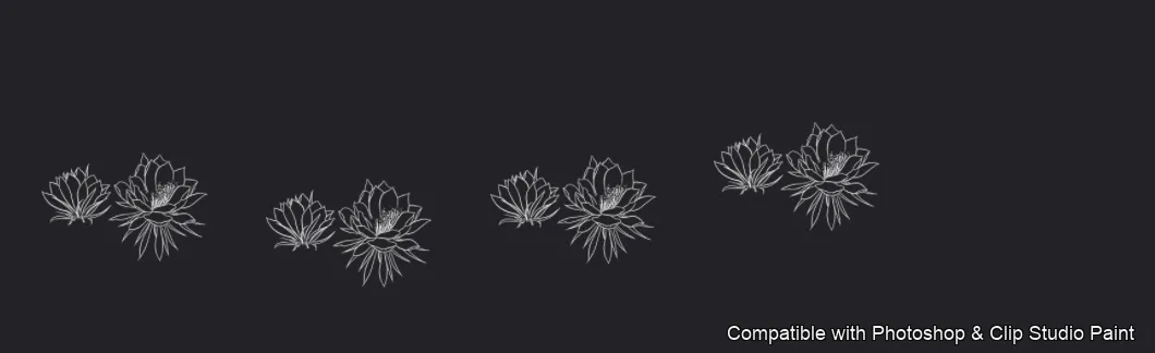 Bloom Craft brush 14 of 40 — Photoshop & Clip Studio Paint .abr preview