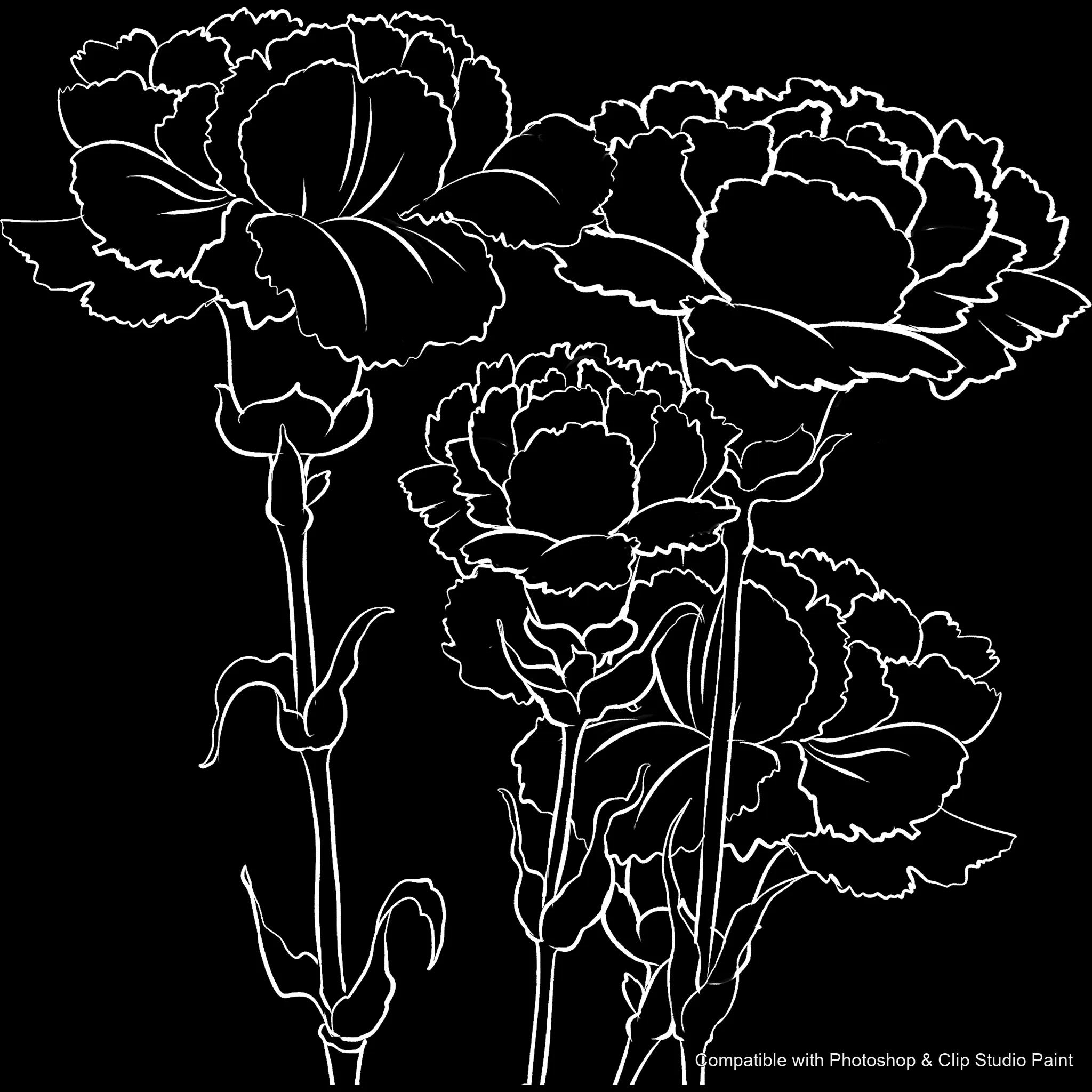 Bloom Craft brush 19 of 40 — Photoshop & Clip Studio Paint .abr preview