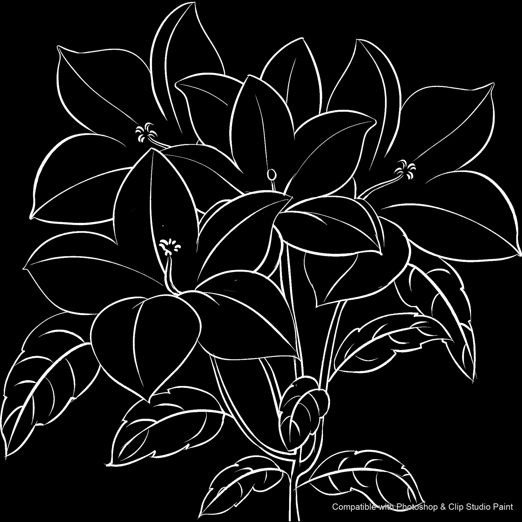 Bloom Craft brush 25 of 40 — Photoshop & Clip Studio Paint .abr preview