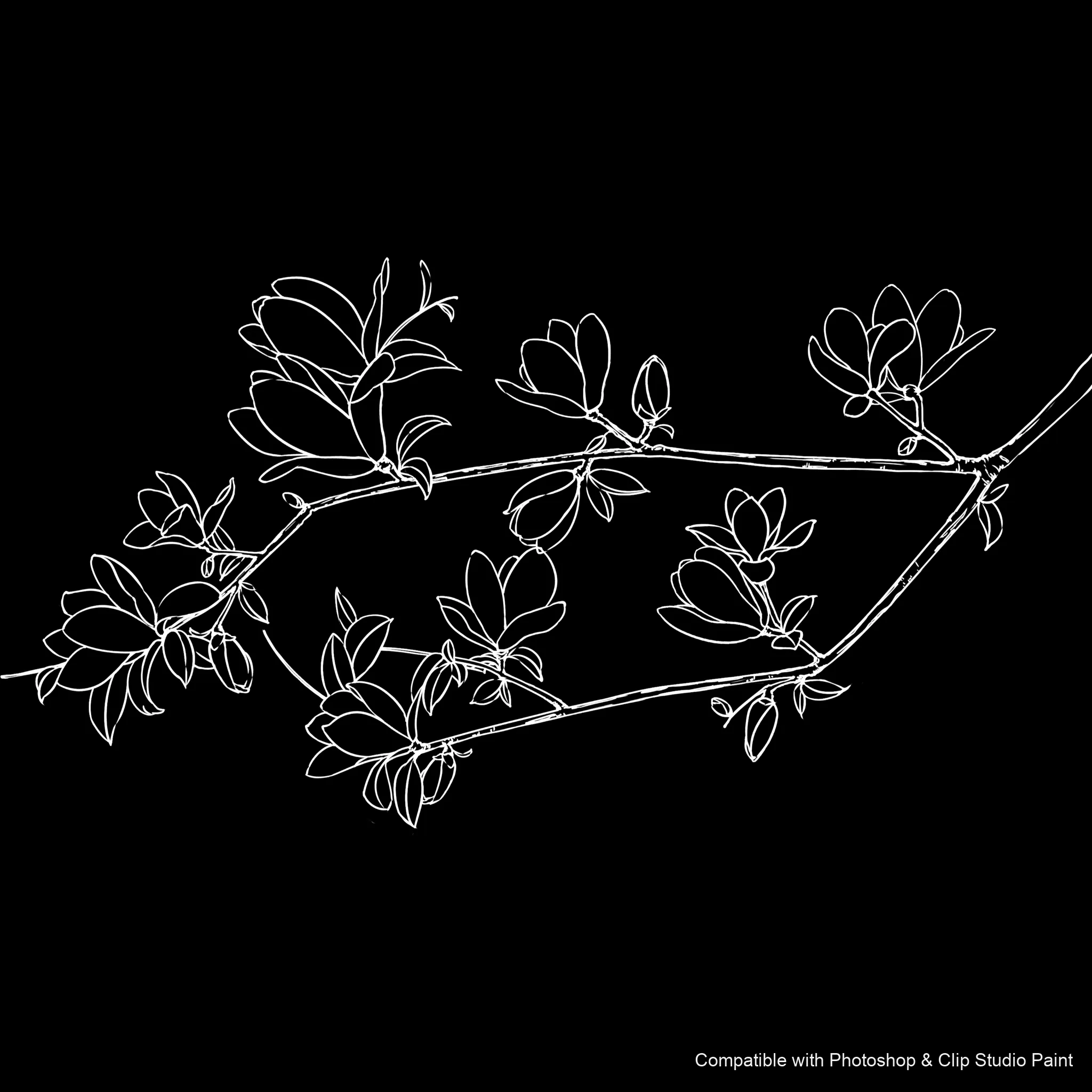 Bloom Craft brush 28 of 40 — Photoshop & Clip Studio Paint .abr preview