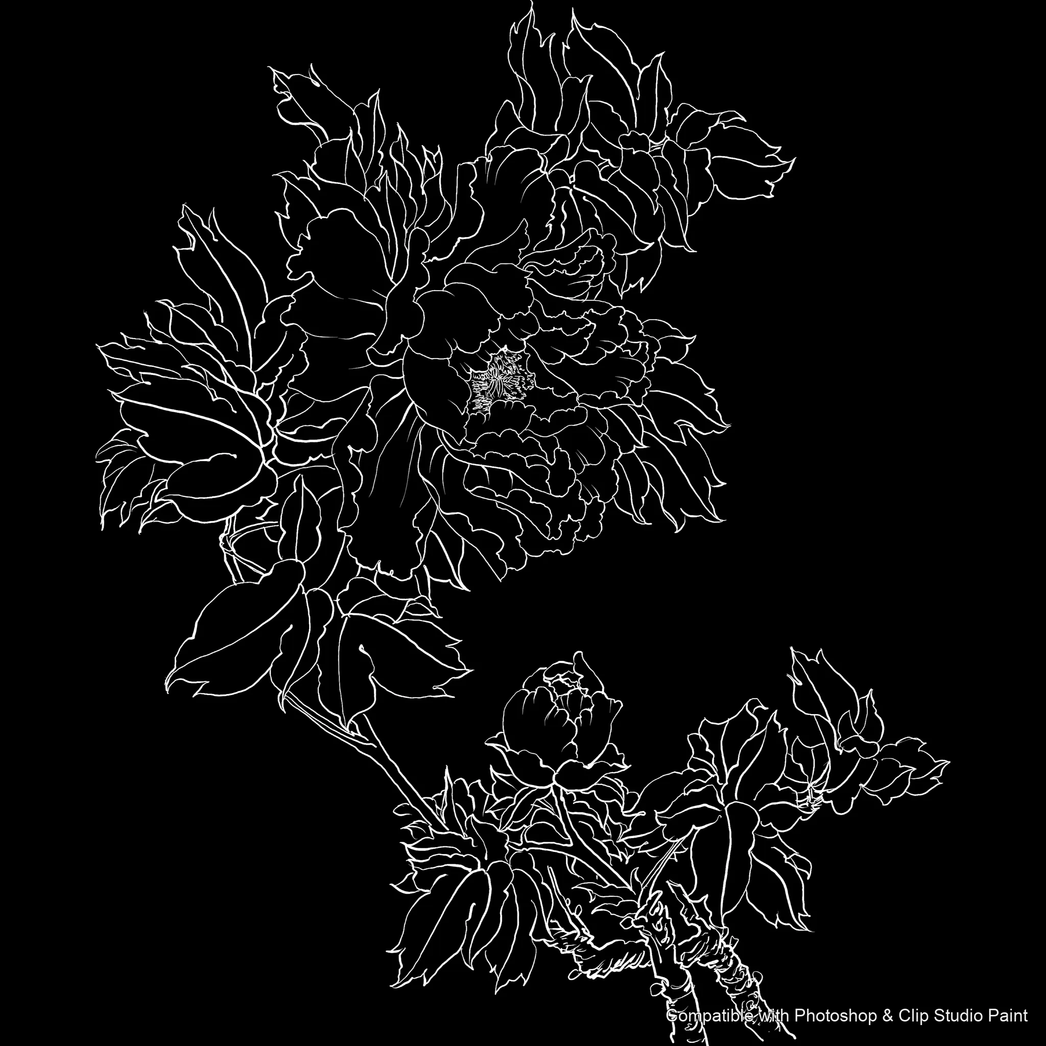 Bloom Craft brush 29 of 40 — Photoshop & Clip Studio Paint .abr preview