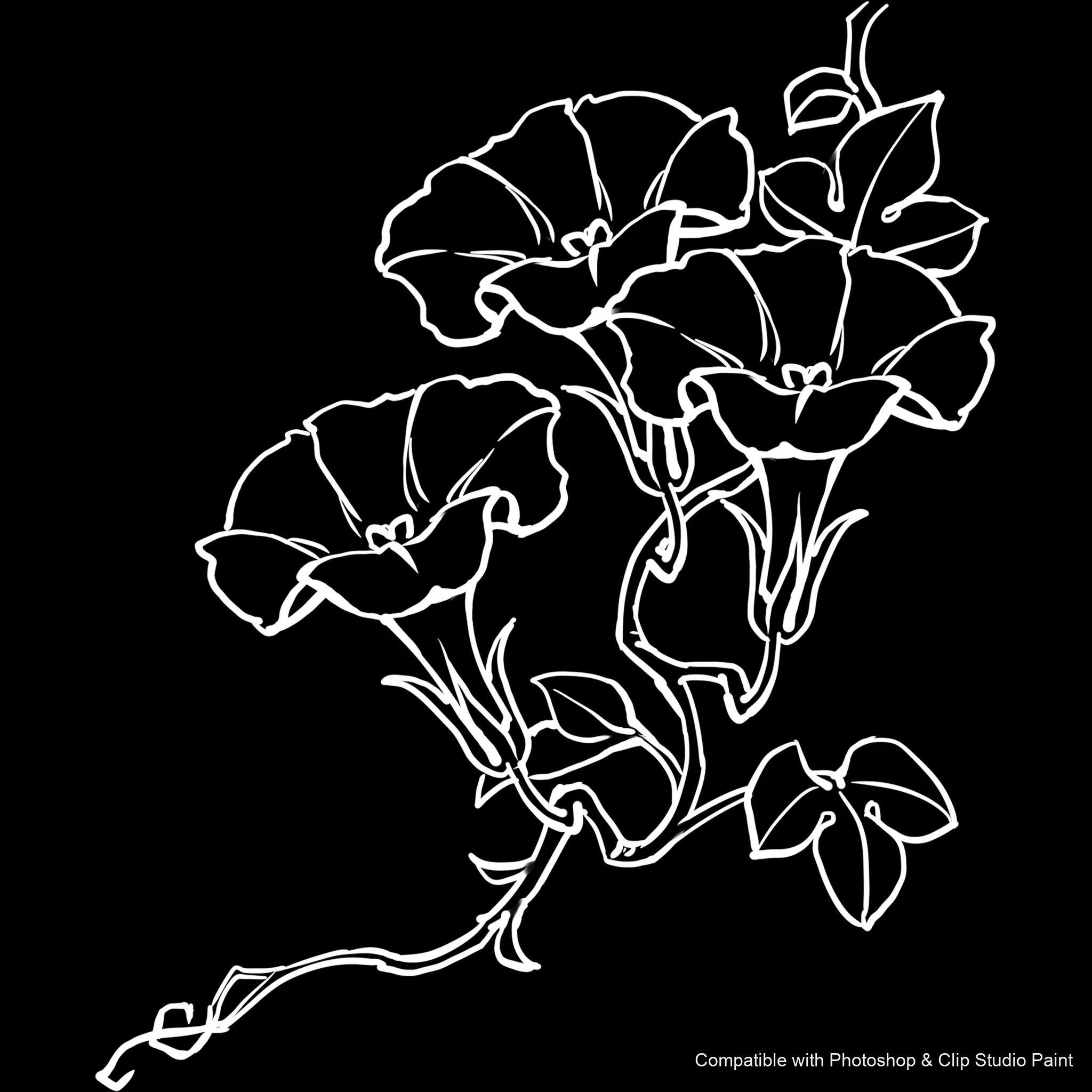 Bloom Craft brush 31 of 40 — Photoshop & Clip Studio Paint .abr preview
