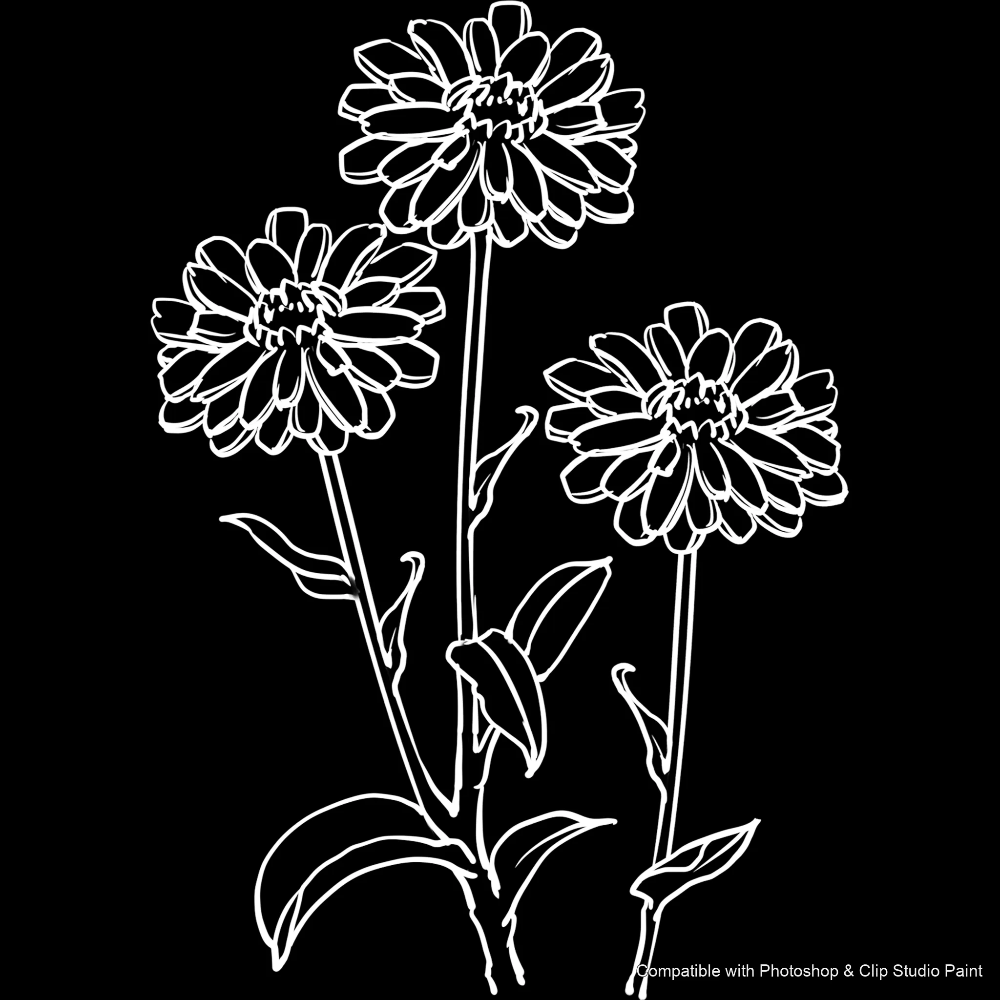 Bloom Craft brush 33 of 40 — Photoshop & Clip Studio Paint .abr preview