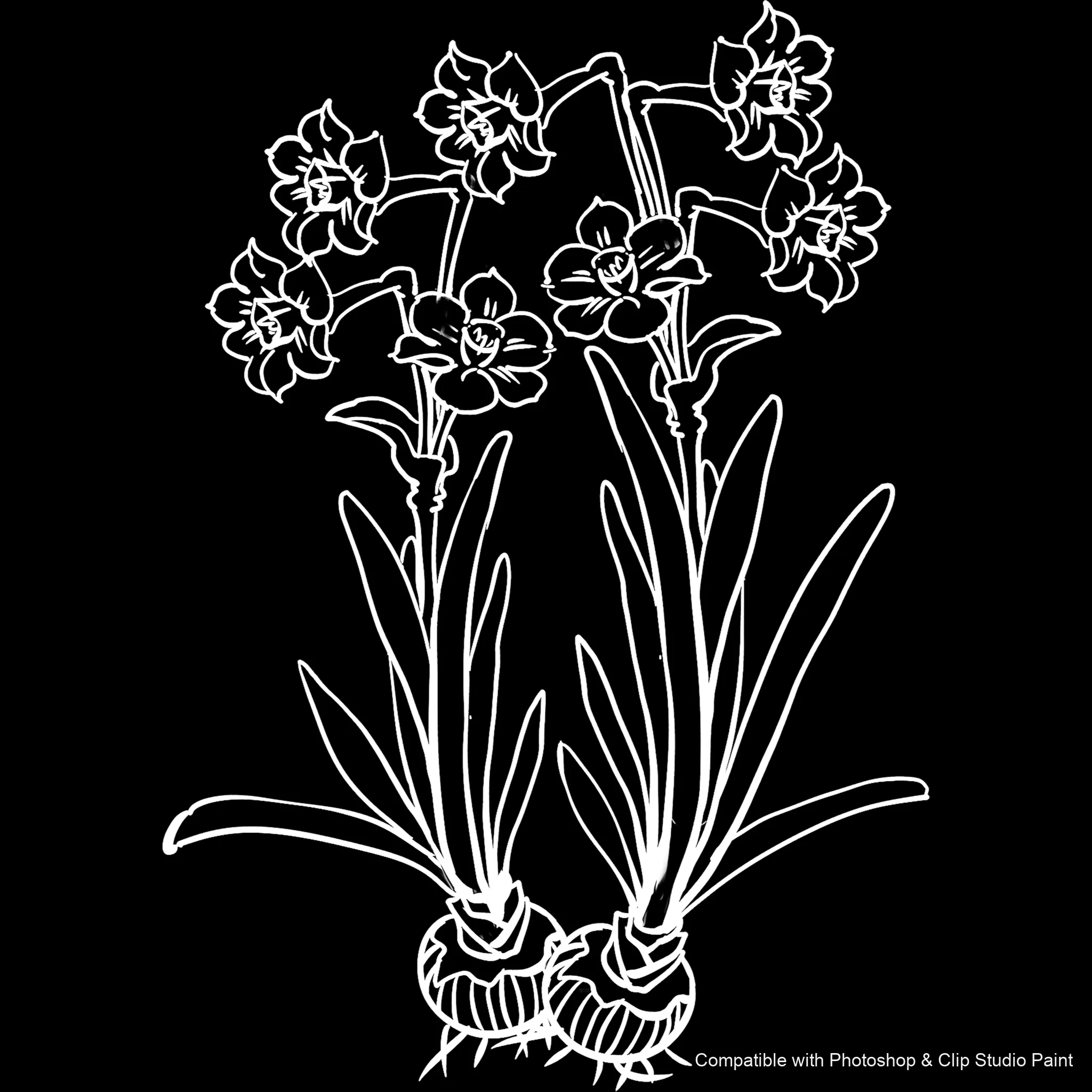 Bloom Craft brush 35 of 40 — Photoshop & Clip Studio Paint .abr preview