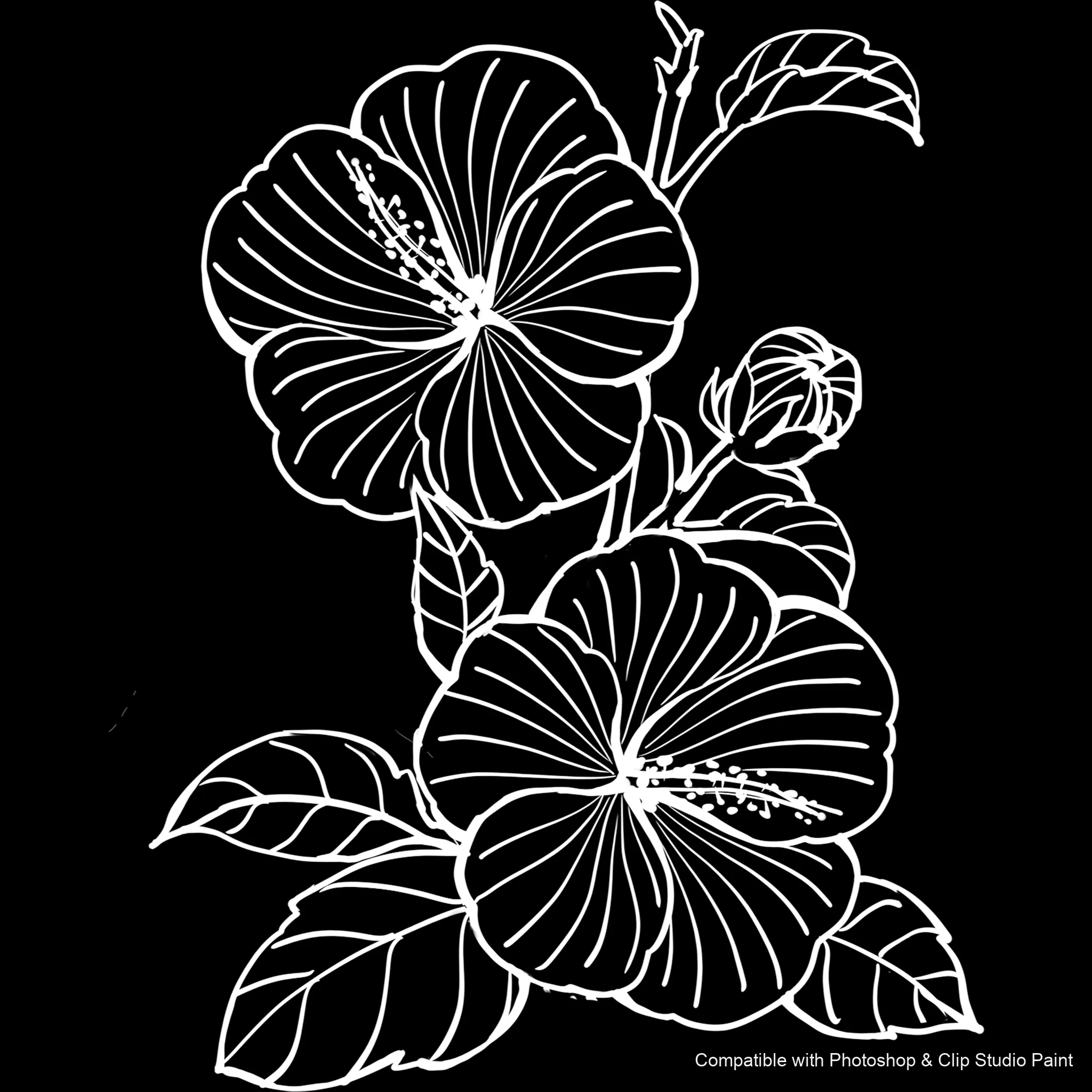 Bloom Craft brush 36 of 40 — Photoshop & Clip Studio Paint .abr preview