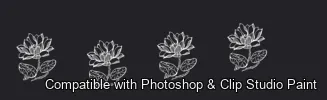 Bloom Craft brush 37 of 40 — Photoshop & Clip Studio Paint .abr preview