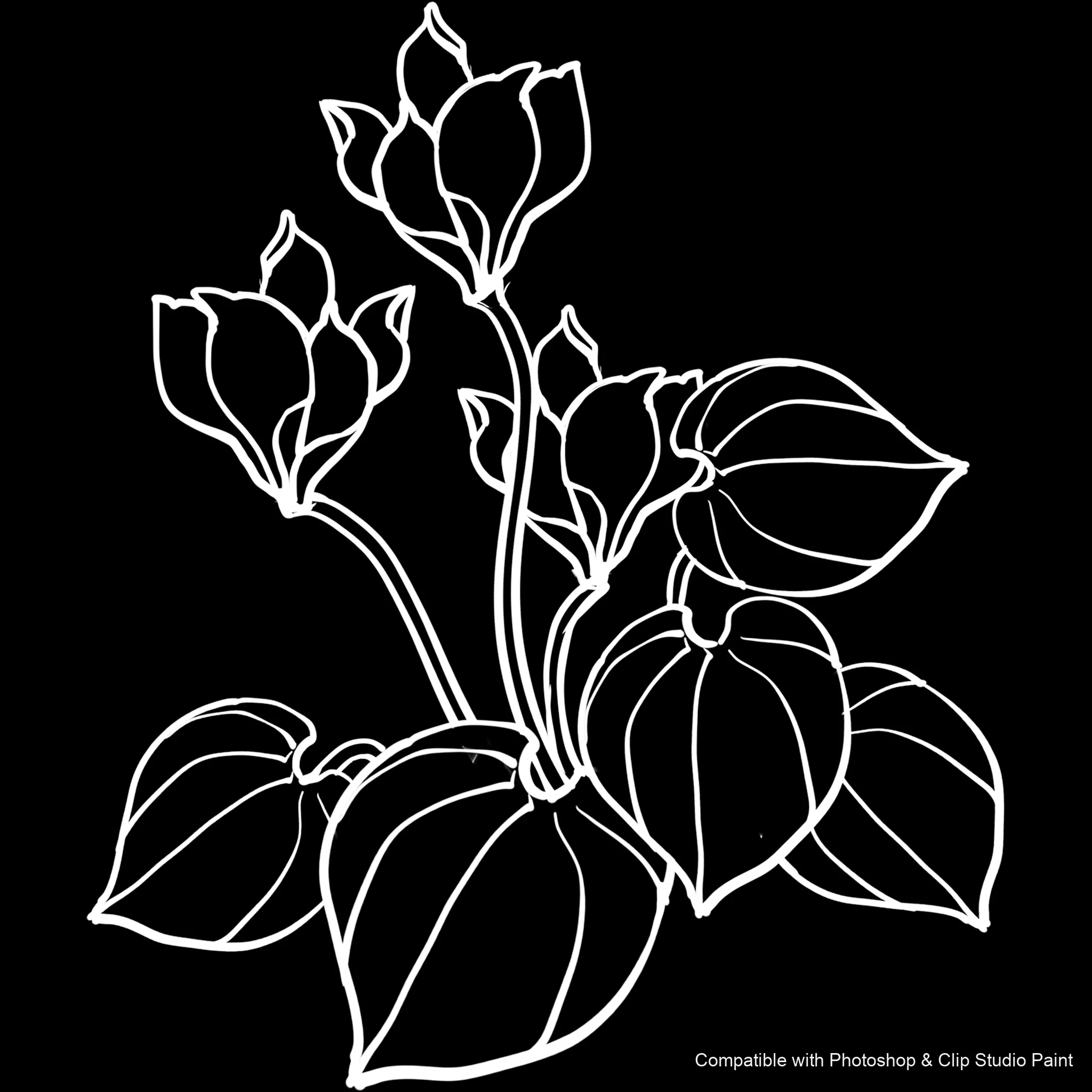 Bloom Craft brush 38 of 40 — Photoshop & Clip Studio Paint .abr preview