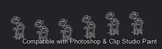 Bloom Craft brush 39 of 40 — Photoshop & Clip Studio Paint .abr preview