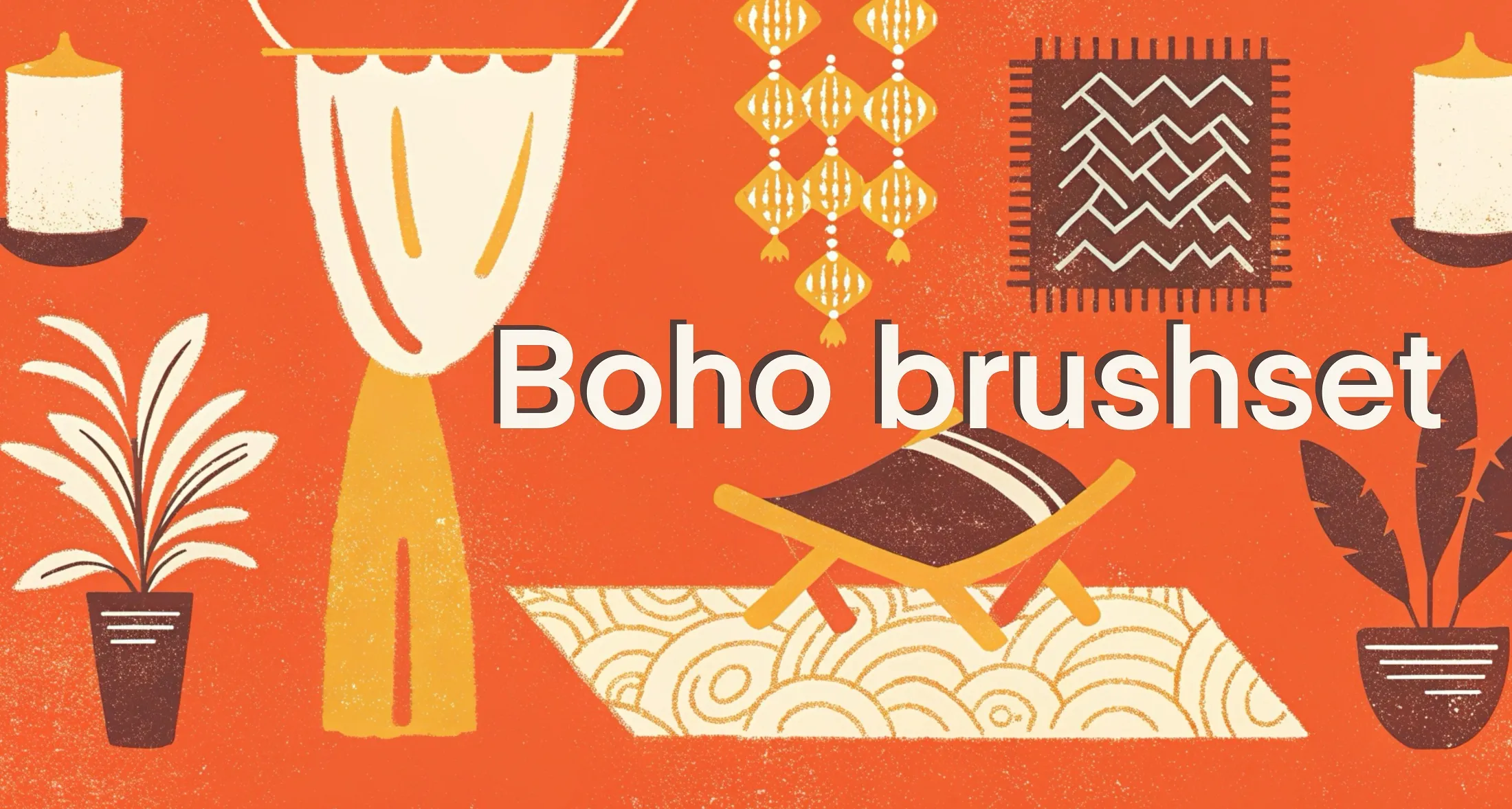 Boho Brushes Procreate brush set — 10 brushes, decoration & pattern