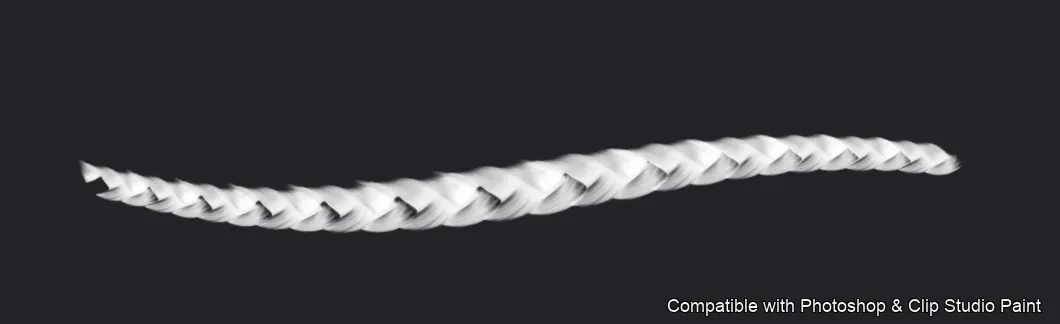 Braid Studio brush 1 of 33 — Photoshop & Clip Studio Paint .abr preview