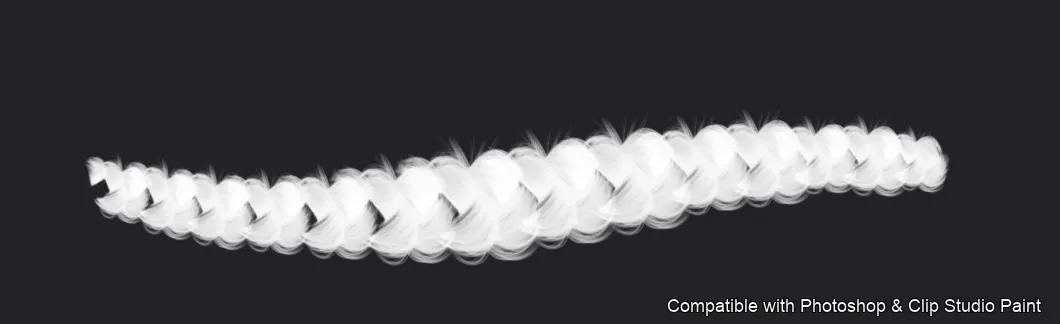 Braid Studio brush 2 of 33 — Photoshop & Clip Studio Paint .abr preview
