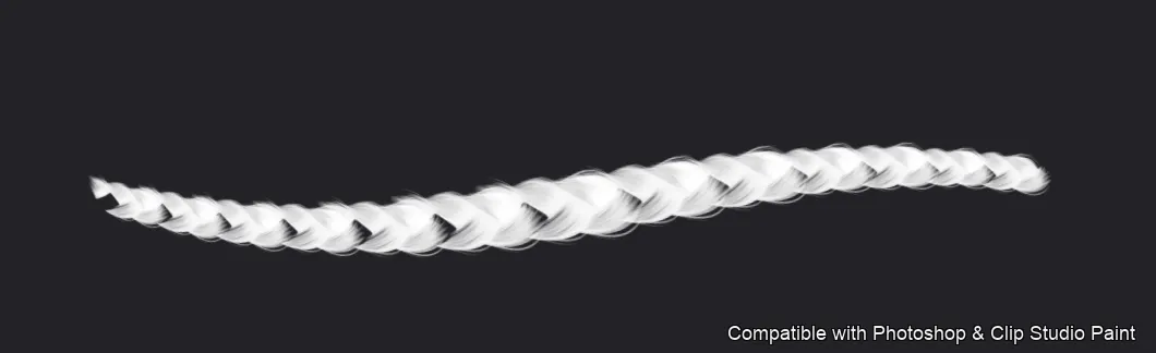 Braid Studio brush 6 of 33 — Photoshop & Clip Studio Paint .abr preview