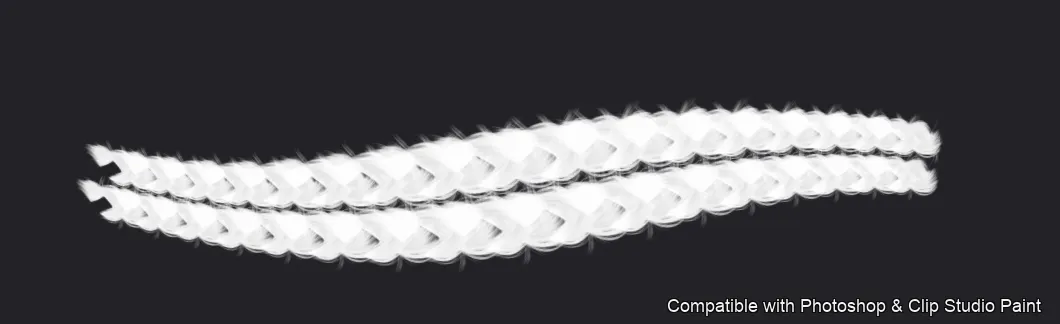 Braid Studio brush 9 of 33 — Photoshop & Clip Studio Paint .abr preview