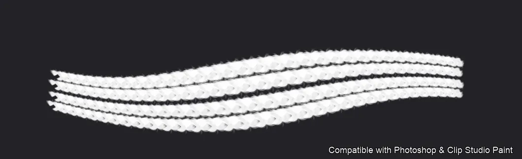 Braid Studio brush 10 of 33 — Photoshop & Clip Studio Paint .abr preview