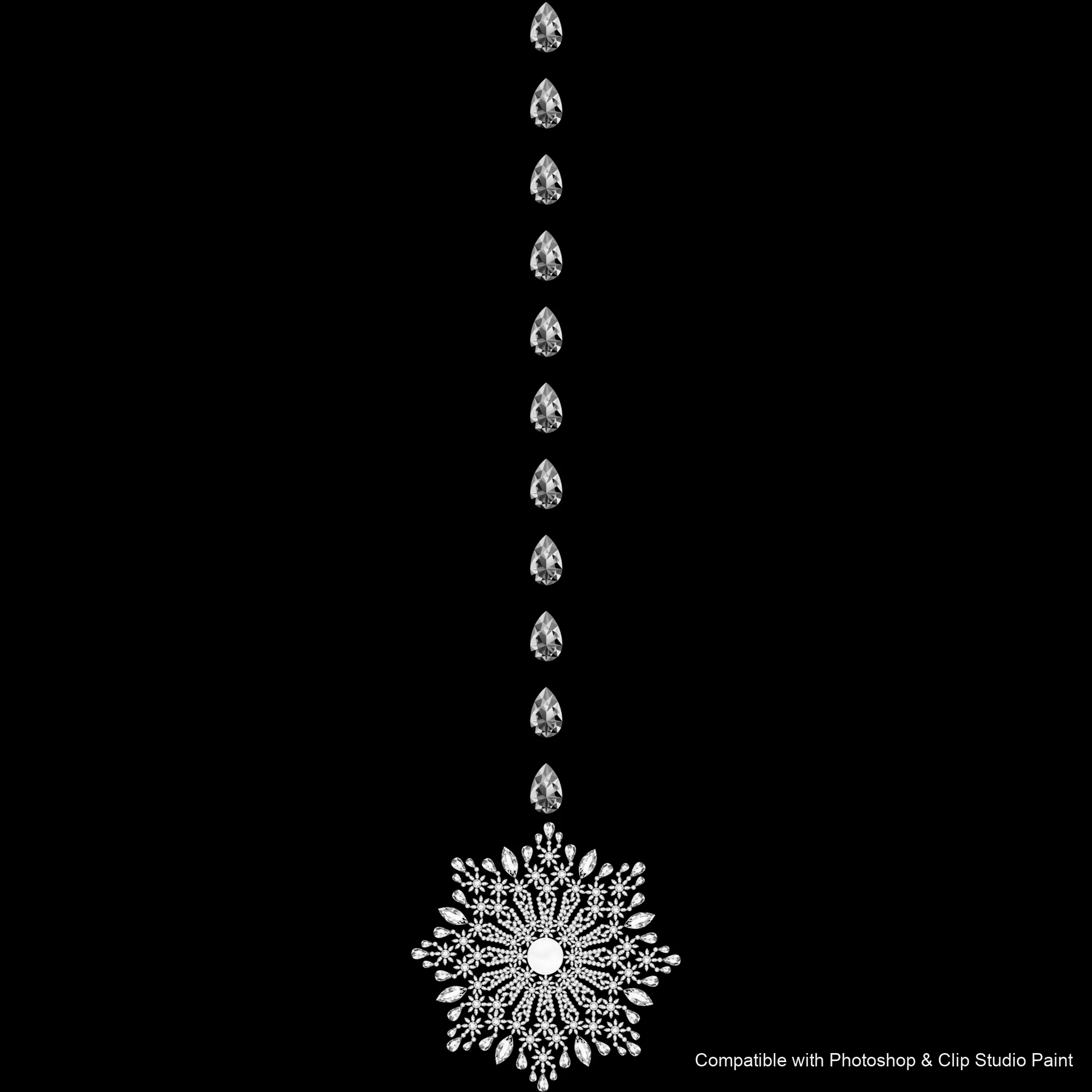 Bridal Trims brush 19 of 38 — Photoshop & Clip Studio Paint .abr preview