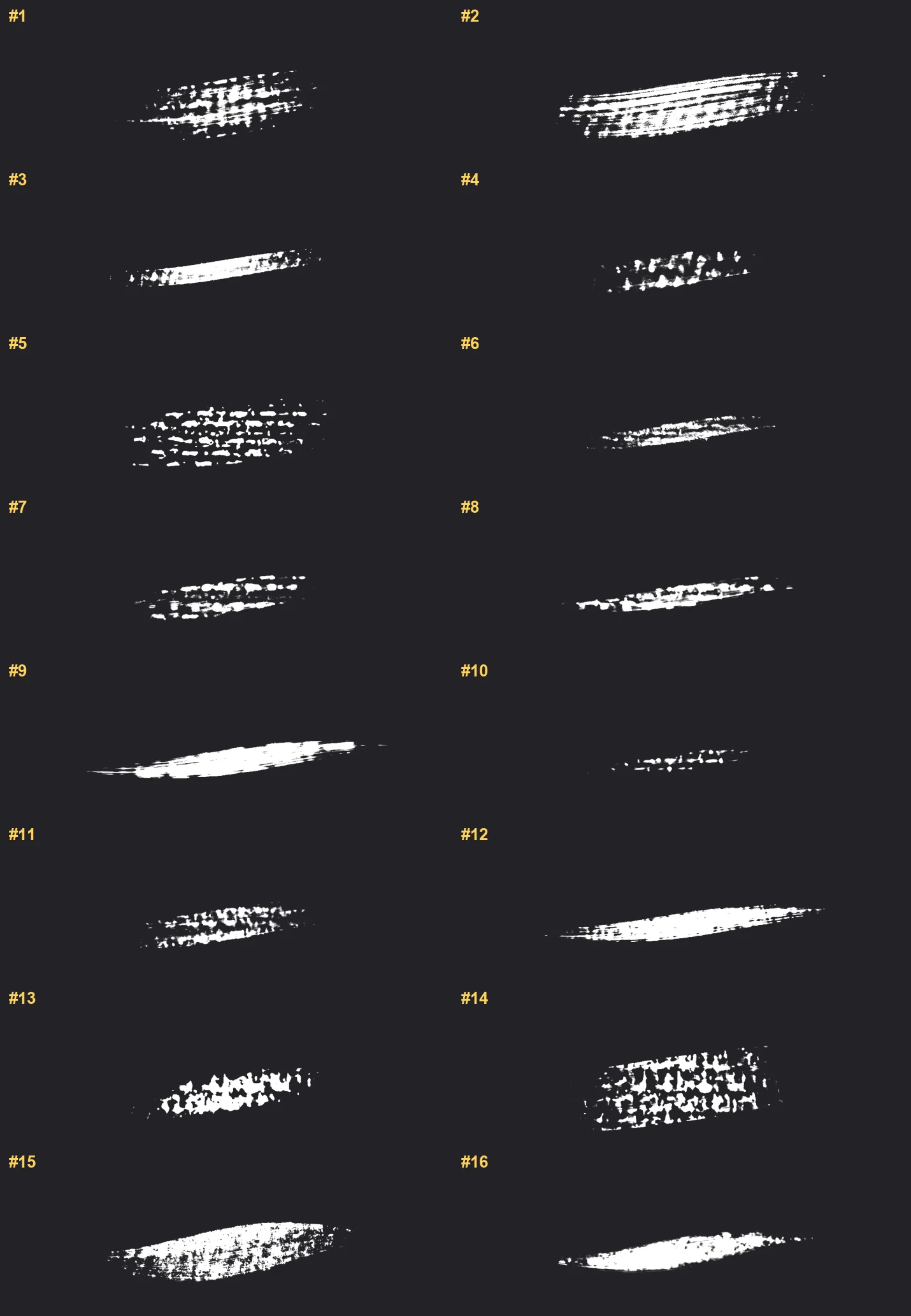 Can Oil Procreate brushes overview sheet 1