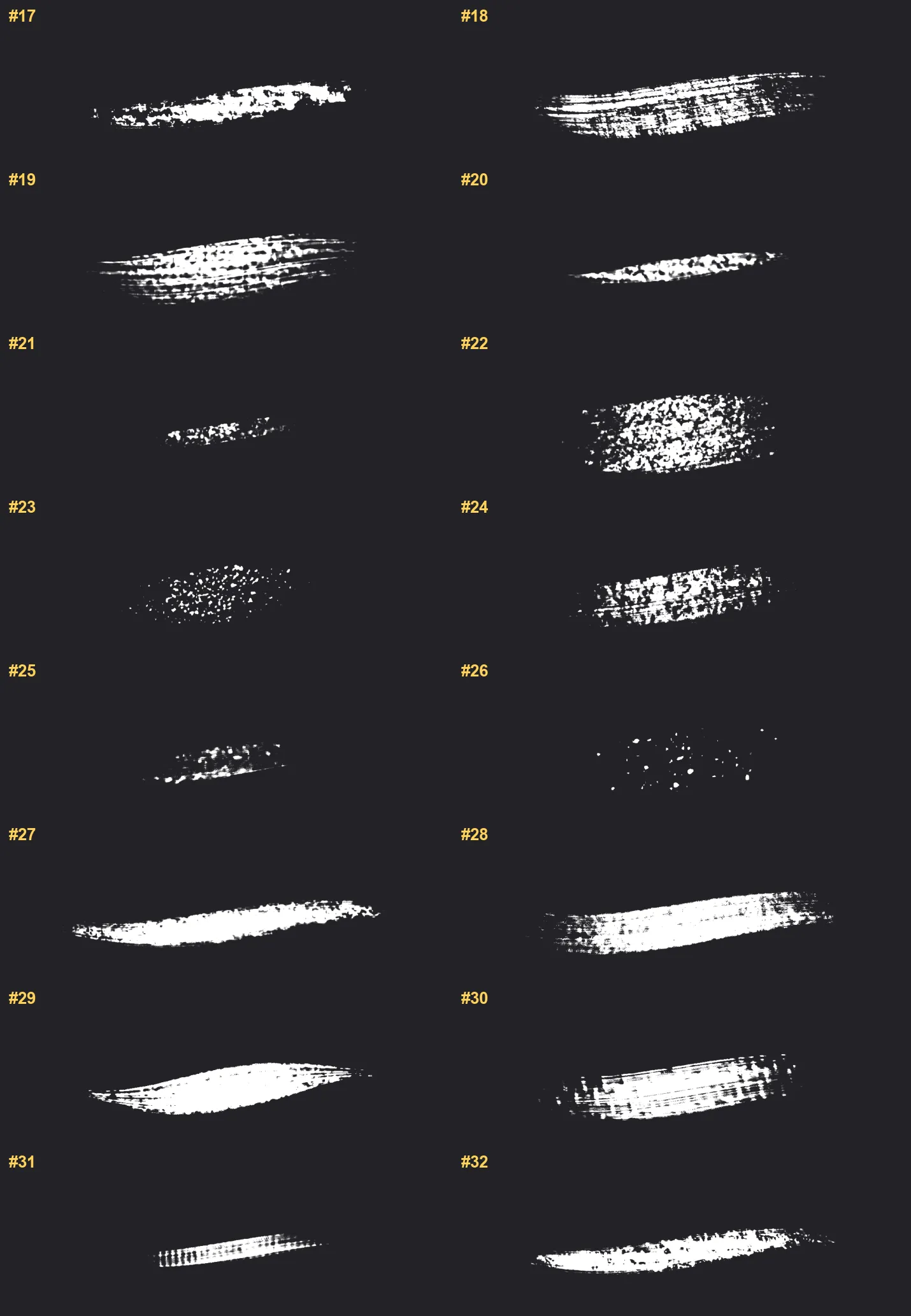 Can Oil Procreate brushes overview sheet 2