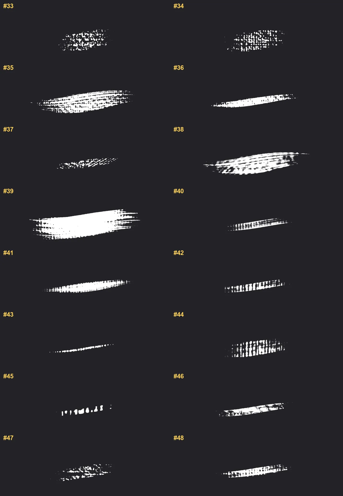 Can Oil Procreate brushes overview sheet 3