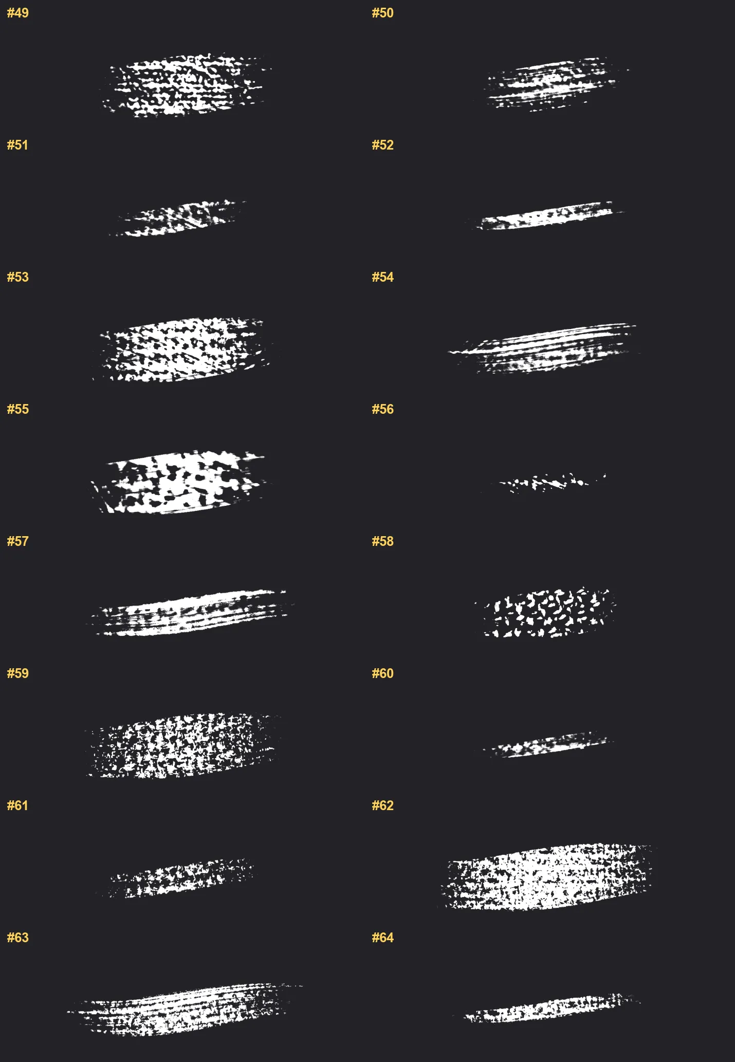 Can Oil Procreate brushes overview sheet 4