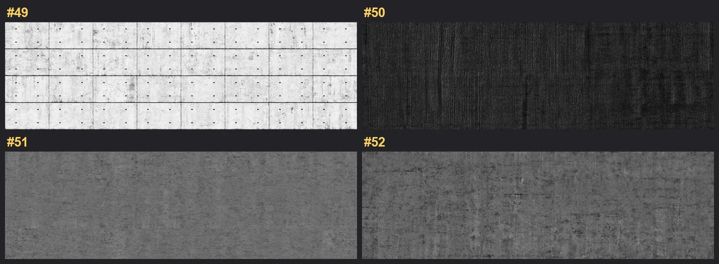 Cement Texture Procreate brushes overview sheet 4