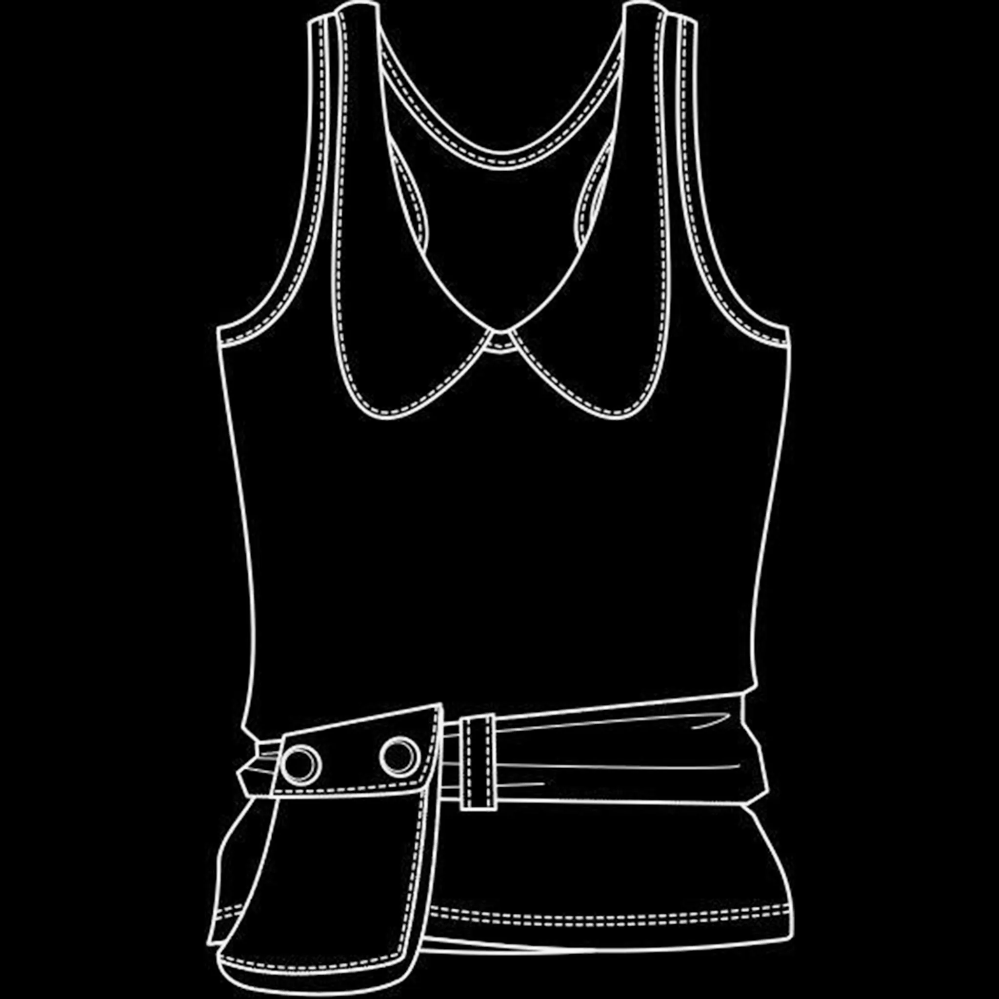 Clothing Line brush 20 of 60 — Procreate stamp preview
