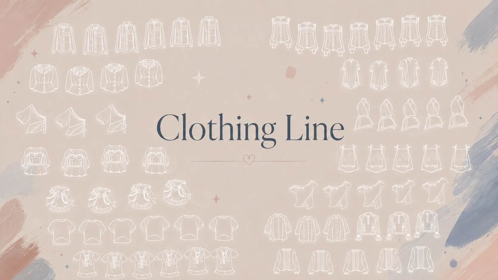 Clothing Line Procreate brush set — 60 brushes, fashion