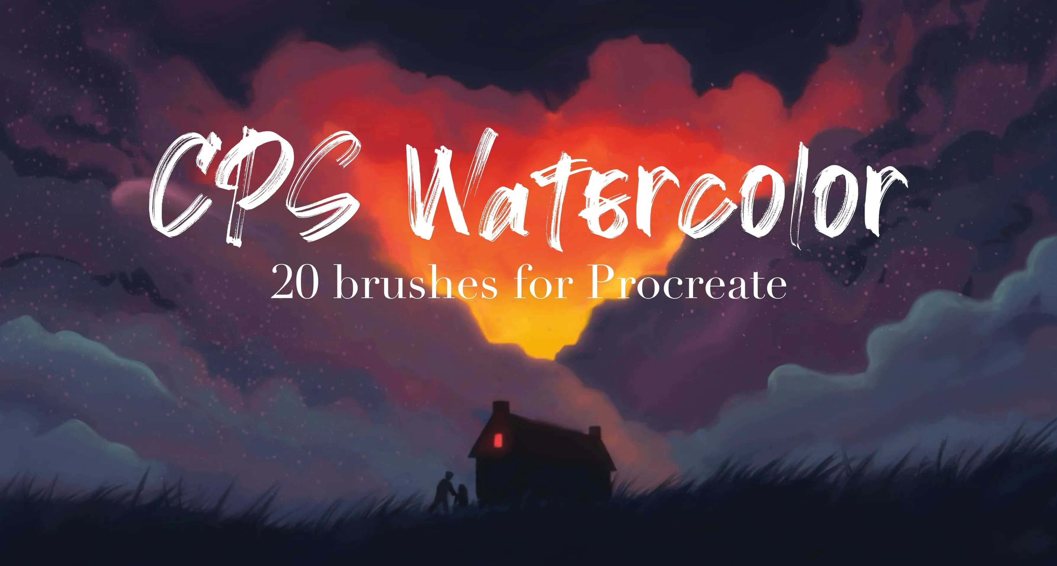 CPS Watercolor Procreate brush set — 20 brushes, watercolor