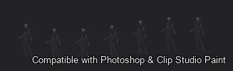 Pose Studio brush 26 of 54 — Photoshop & Clip Studio Paint .abr preview
