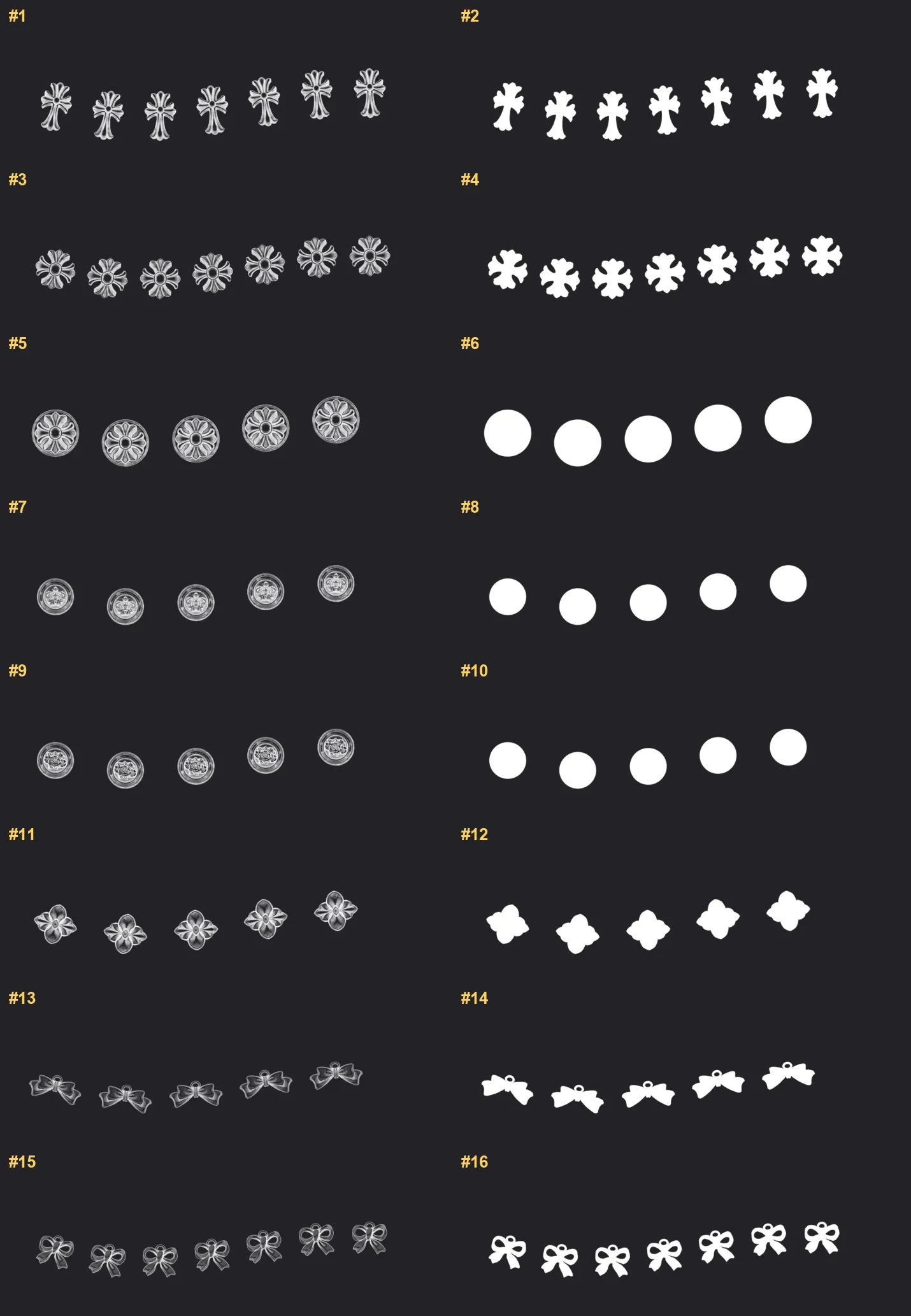 Fashion Accessories Procreate brushes overview sheet 1