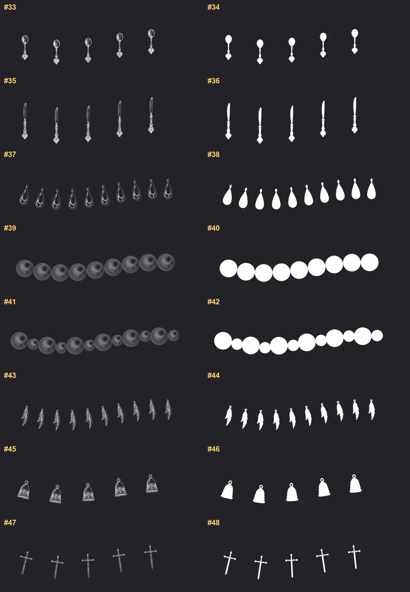 Fashion Accessories Procreate brushes overview sheet 3