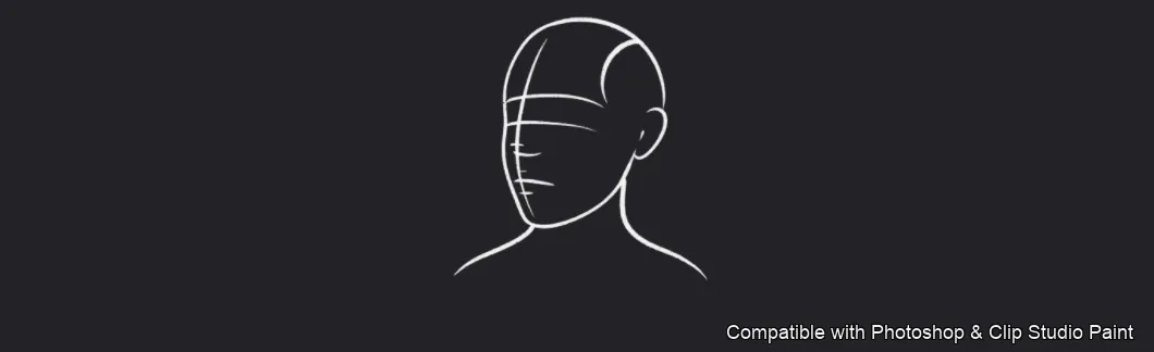 Femme Head Lab brush 34 of 35 — Photoshop & Clip Studio Paint .abr preview