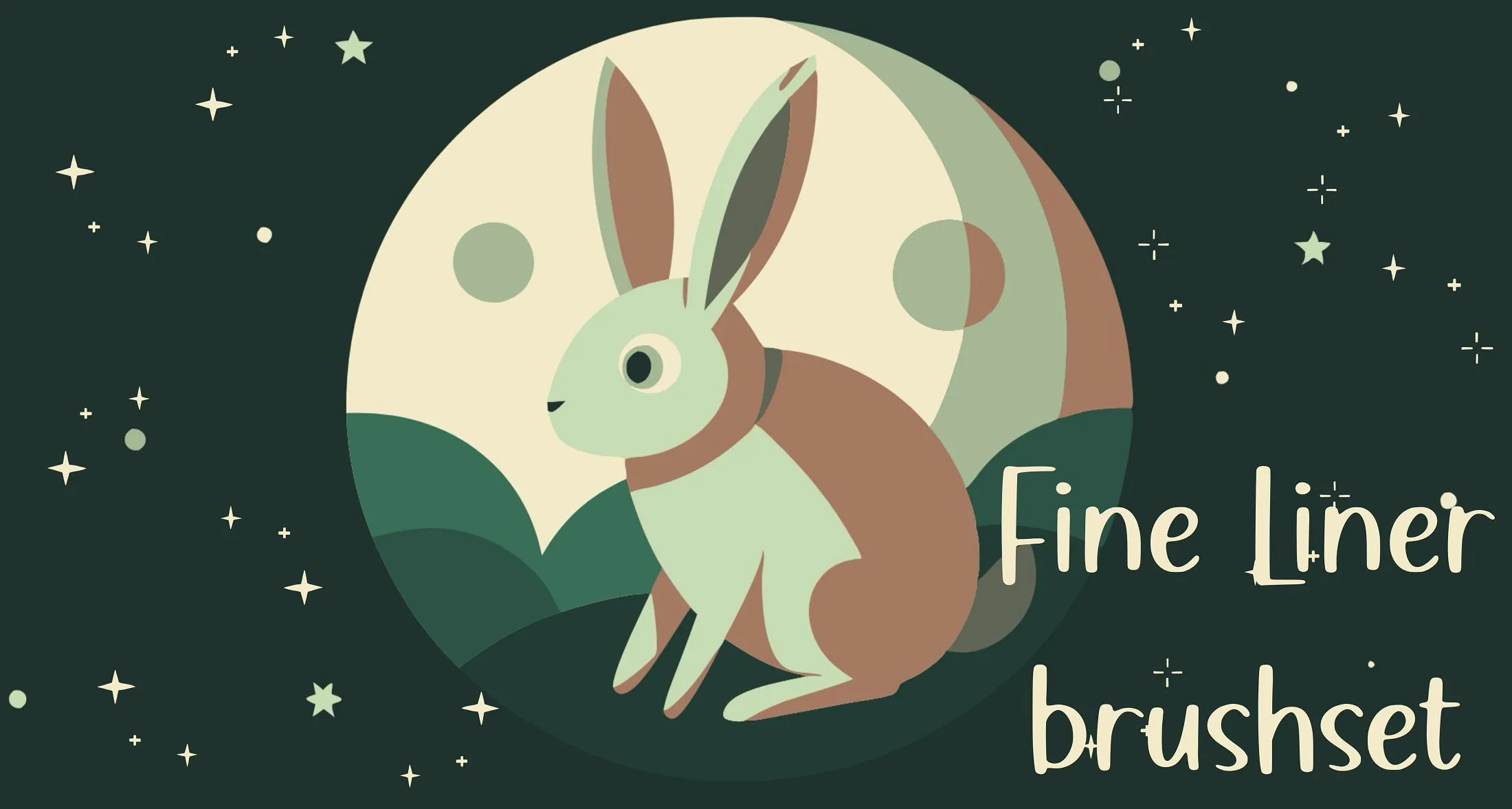 Fine Liner Procreate brush set — 75 brushes, liners & drawing