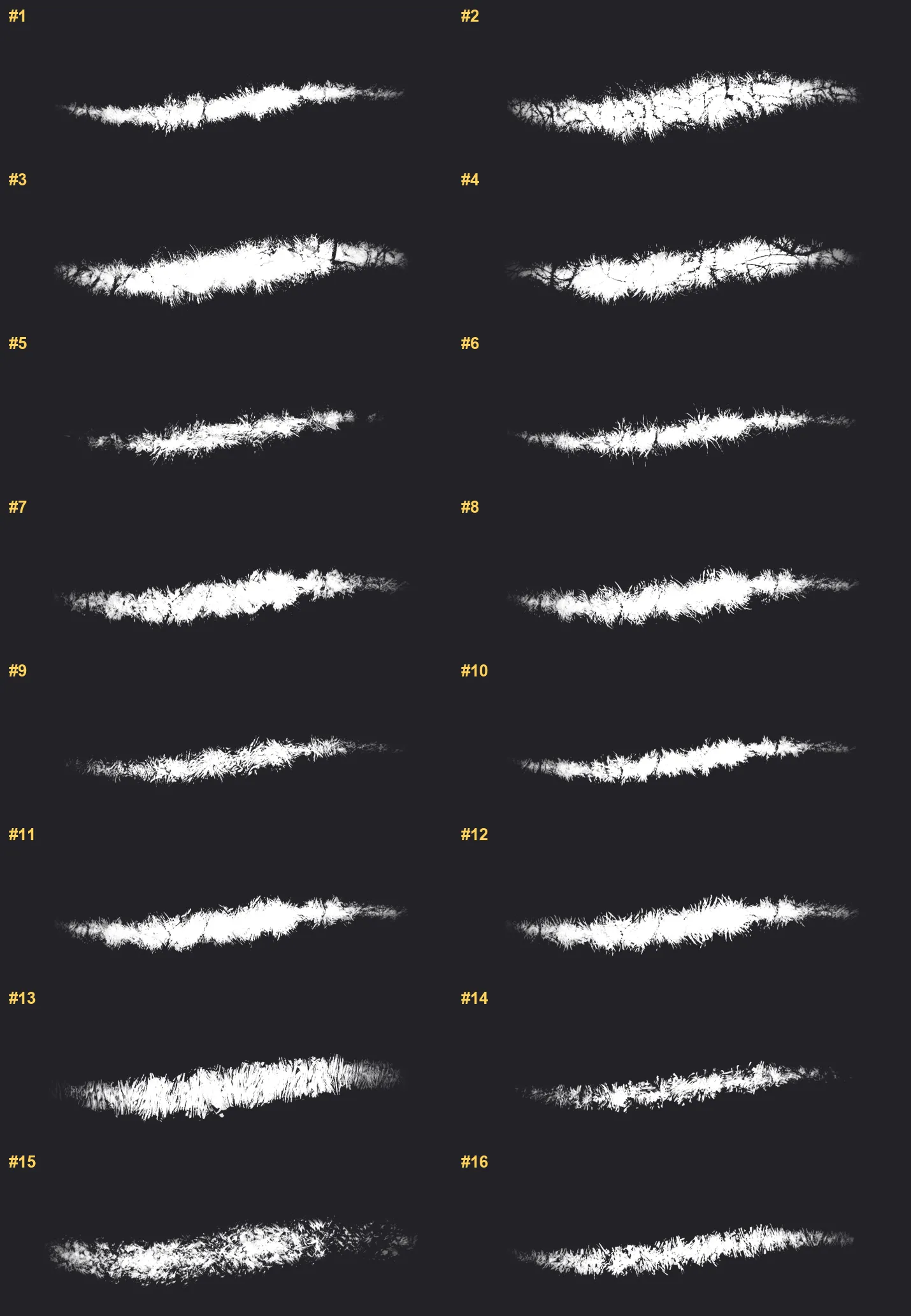 Flora Brushset Procreate brushes overview sheet 1