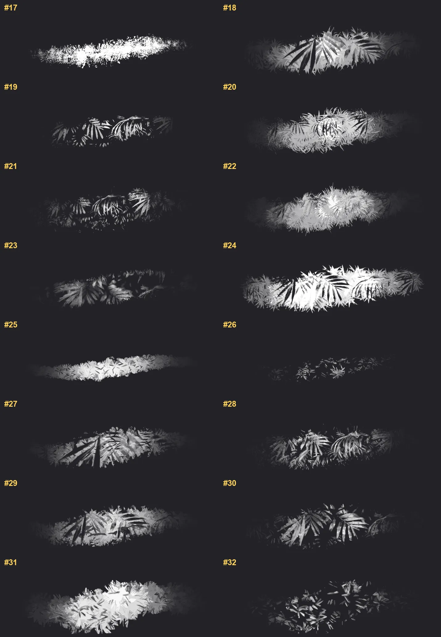 Flora Brushset Procreate brushes overview sheet 2