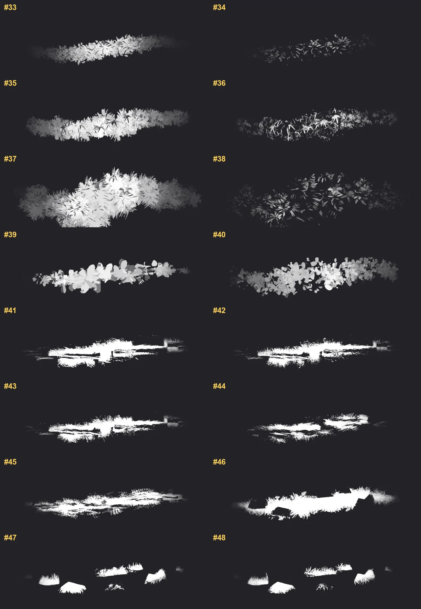 Flora Brushset Procreate brushes overview sheet 3