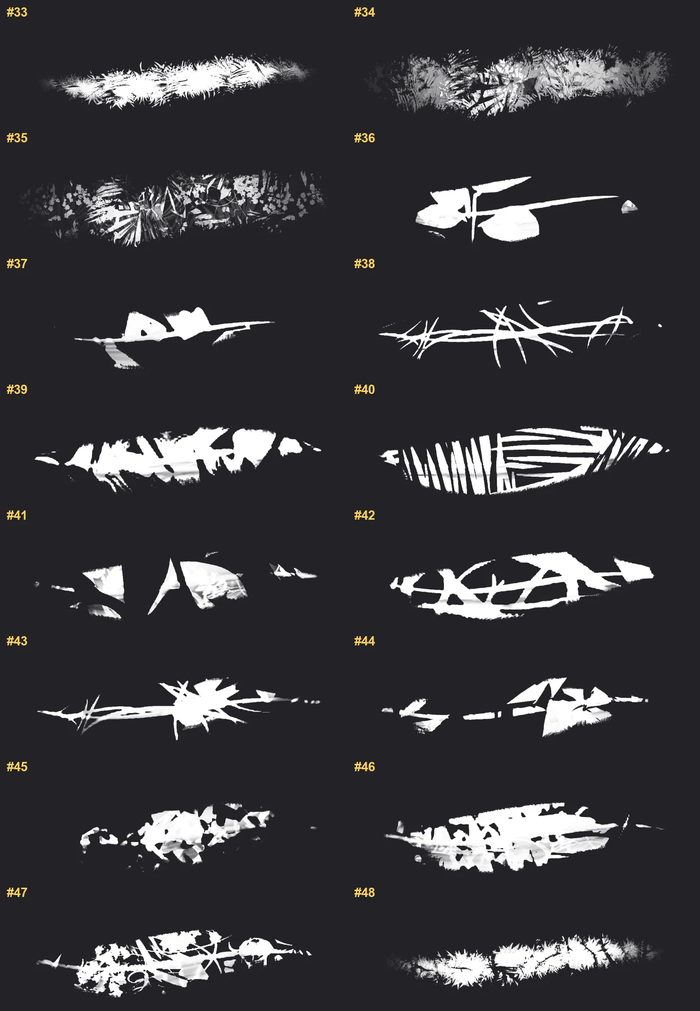 Floras Brushset Procreate brushes overview sheet 3