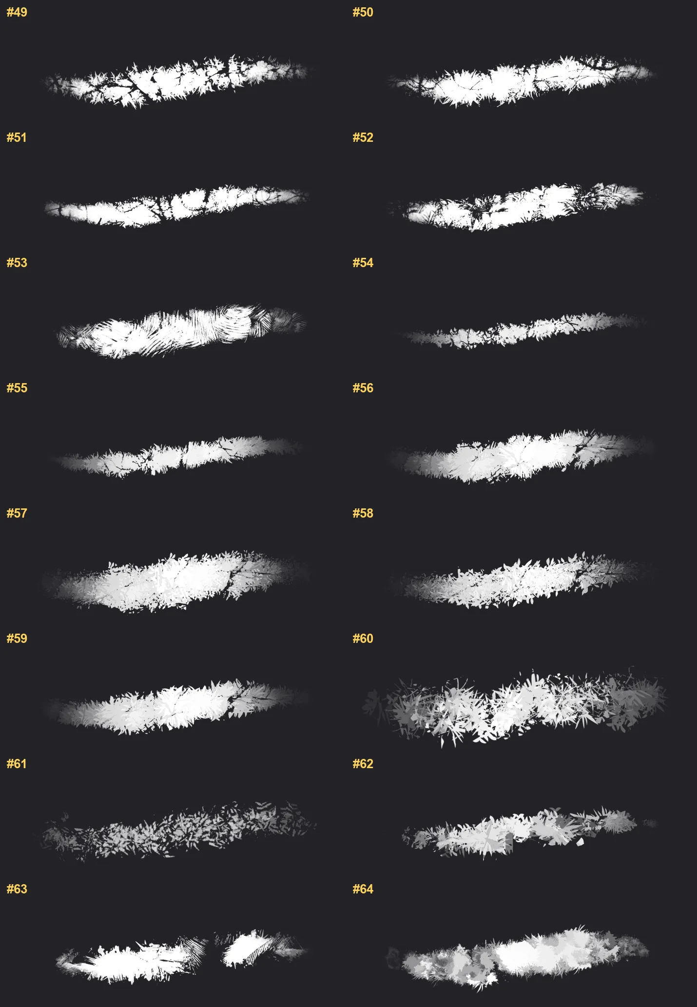 Floras Brushset Procreate brushes overview sheet 4