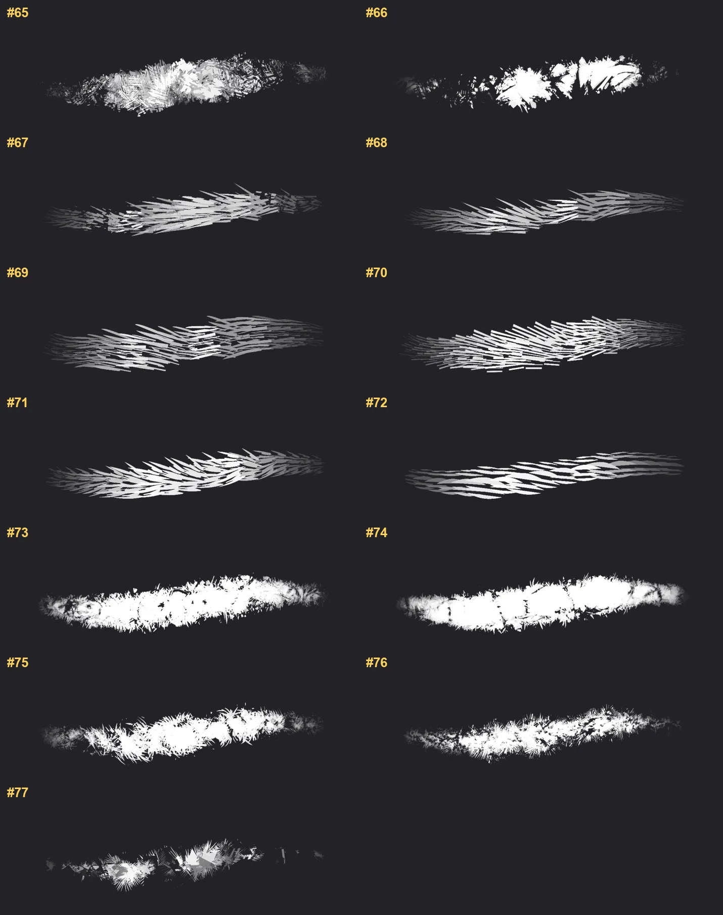 Floras Brushset Procreate brushes overview sheet 5