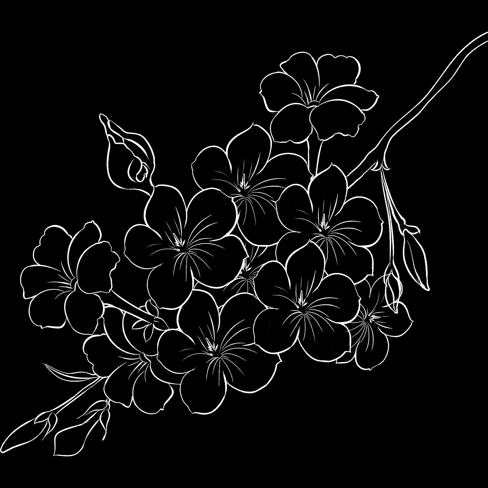 FlowerCraft brush 18 of 40 — Procreate stamp preview