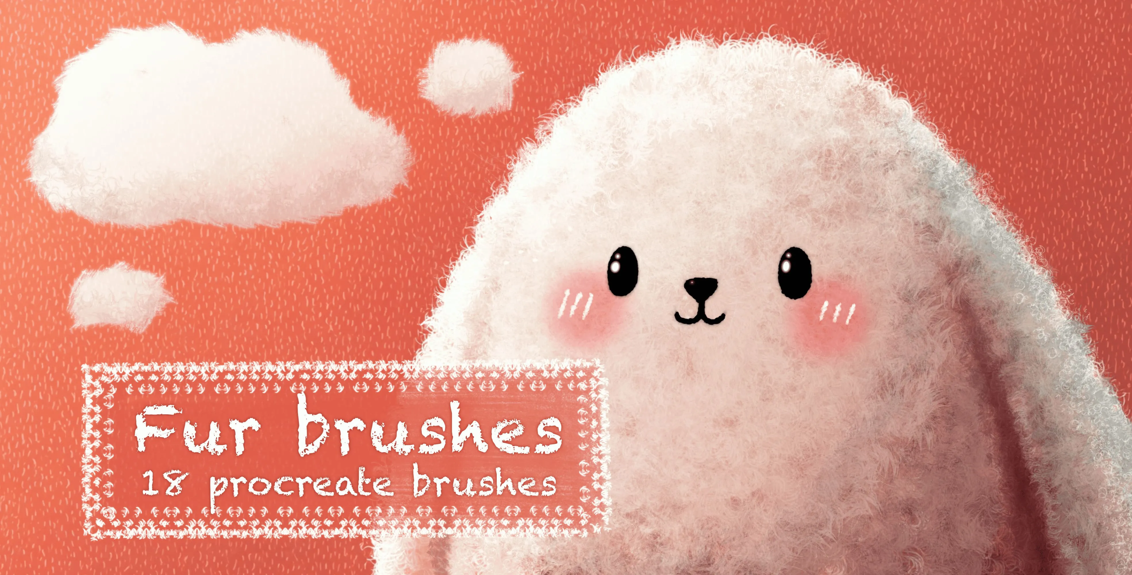 Fur Brushes Procreate brush set — 18 brushes, animal & texture